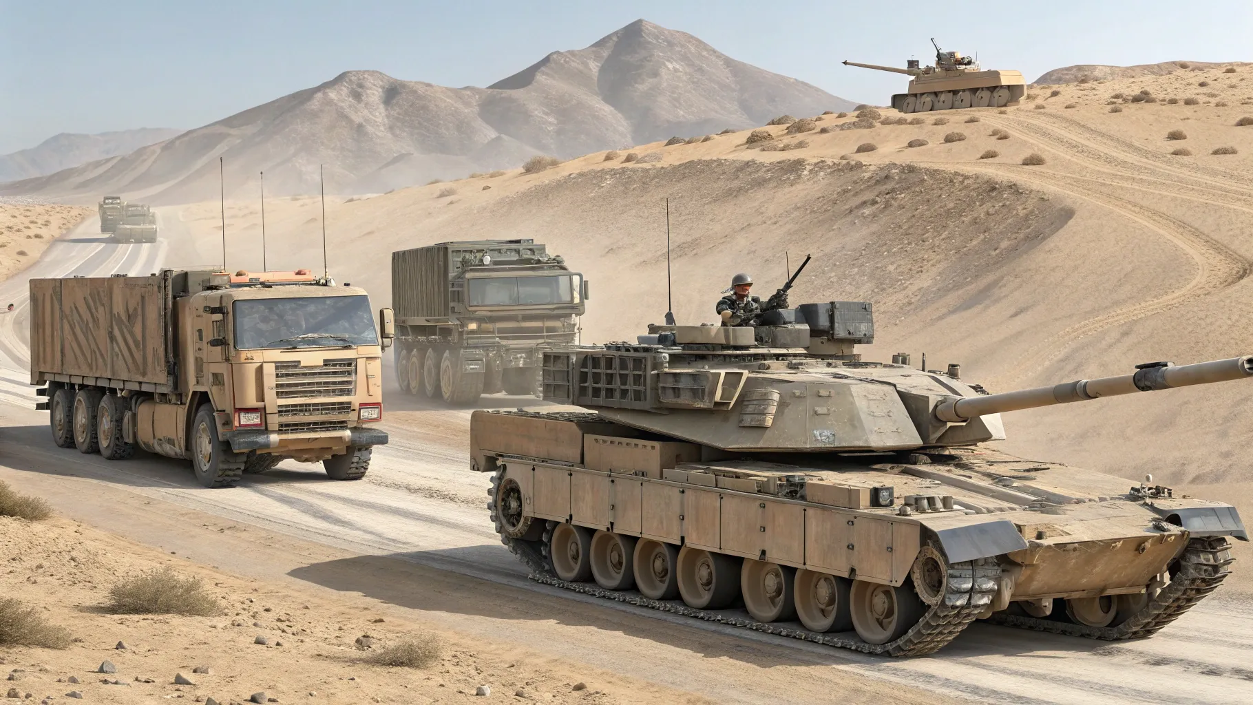 Armored Vehicles and Trucks by Country: Diverse military vehicles in a dynamic landscape.