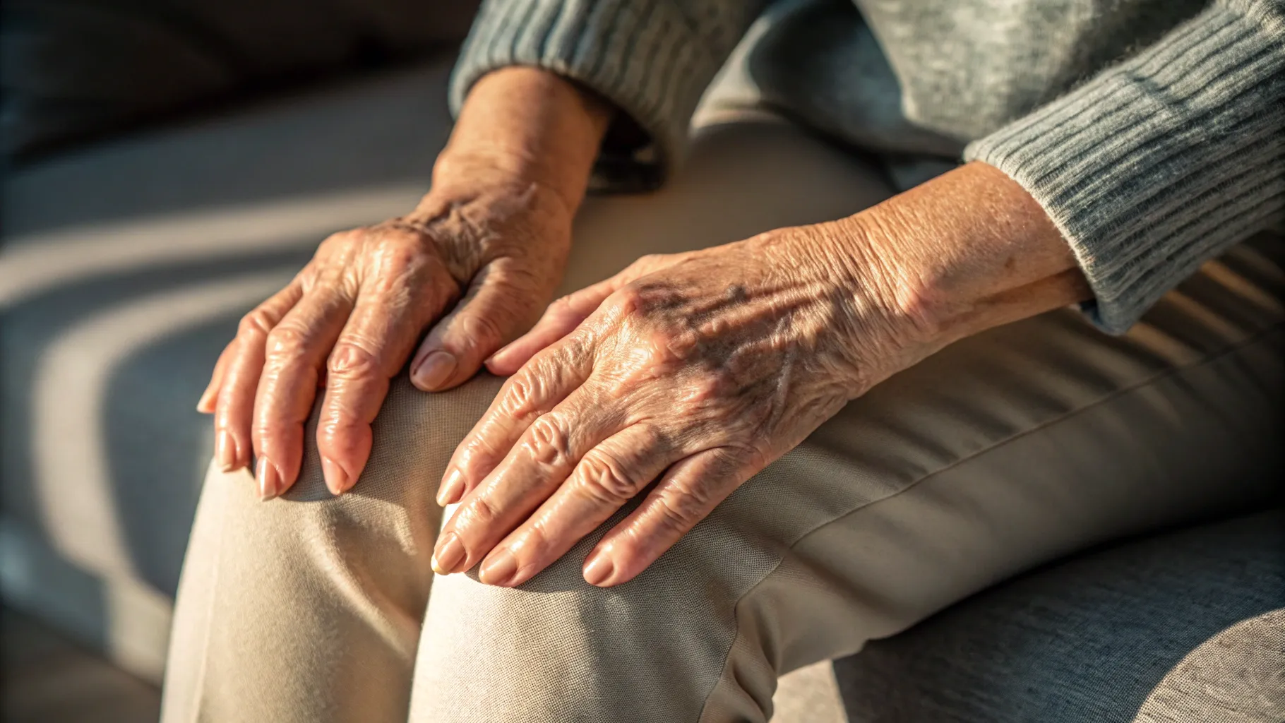 3 Early Symptoms of Arthritis: Hands and knees with swelling and mild joint deformities
