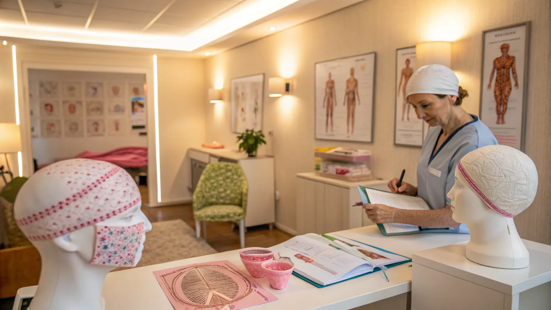 Breast Implants After Cancer: A comforting consultation room for breast reconstruction.