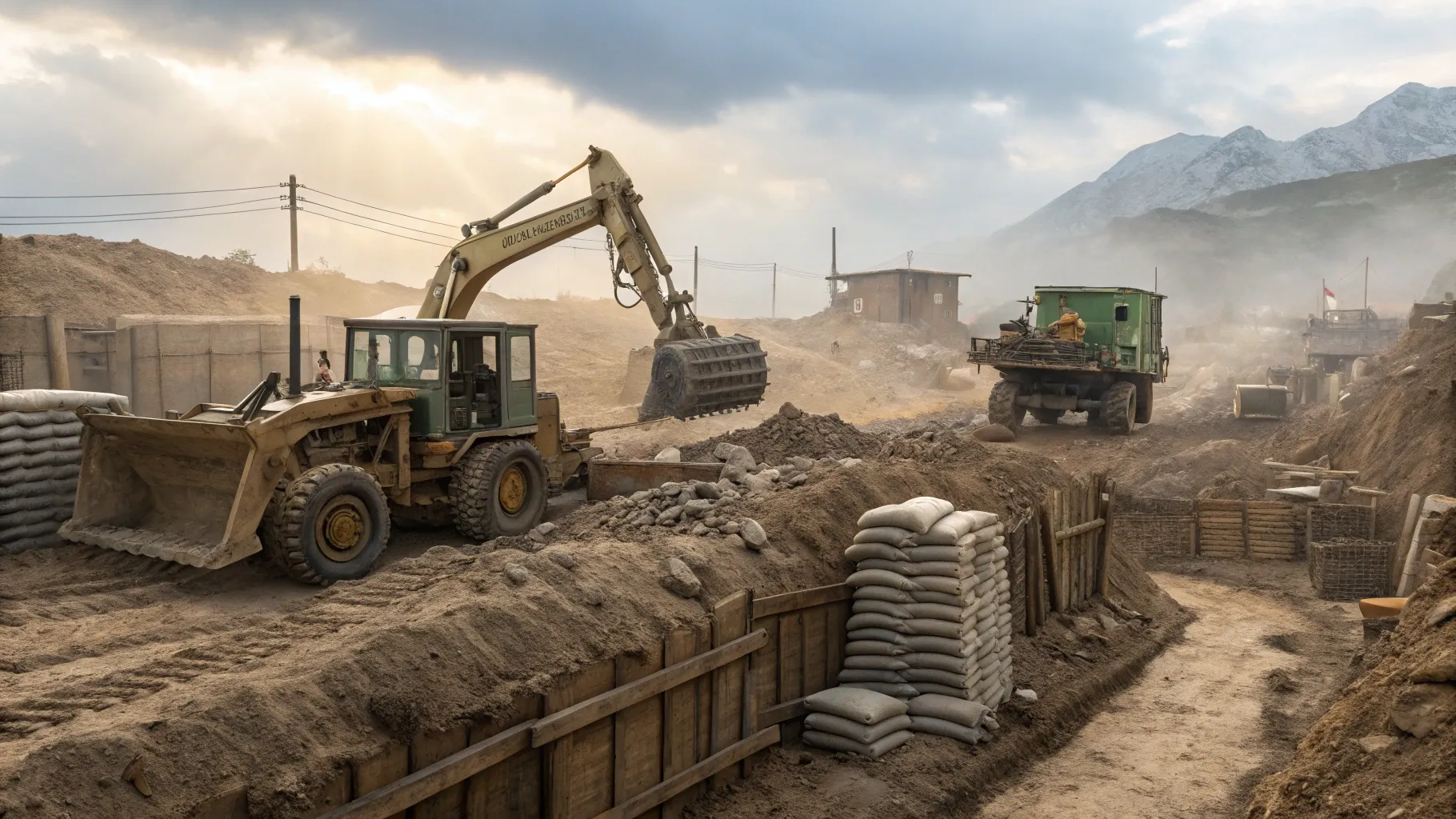 Bulldozer vs Excavator – Which Works Best in Combat Zones? Heavy machinery in action.