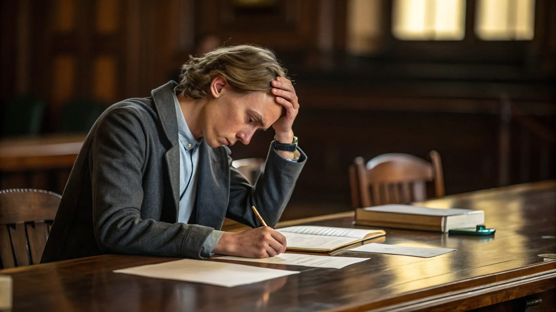 A person looking dejected while holding legal documents, contemplating their <strong>disinherited from a will rights</strong>.