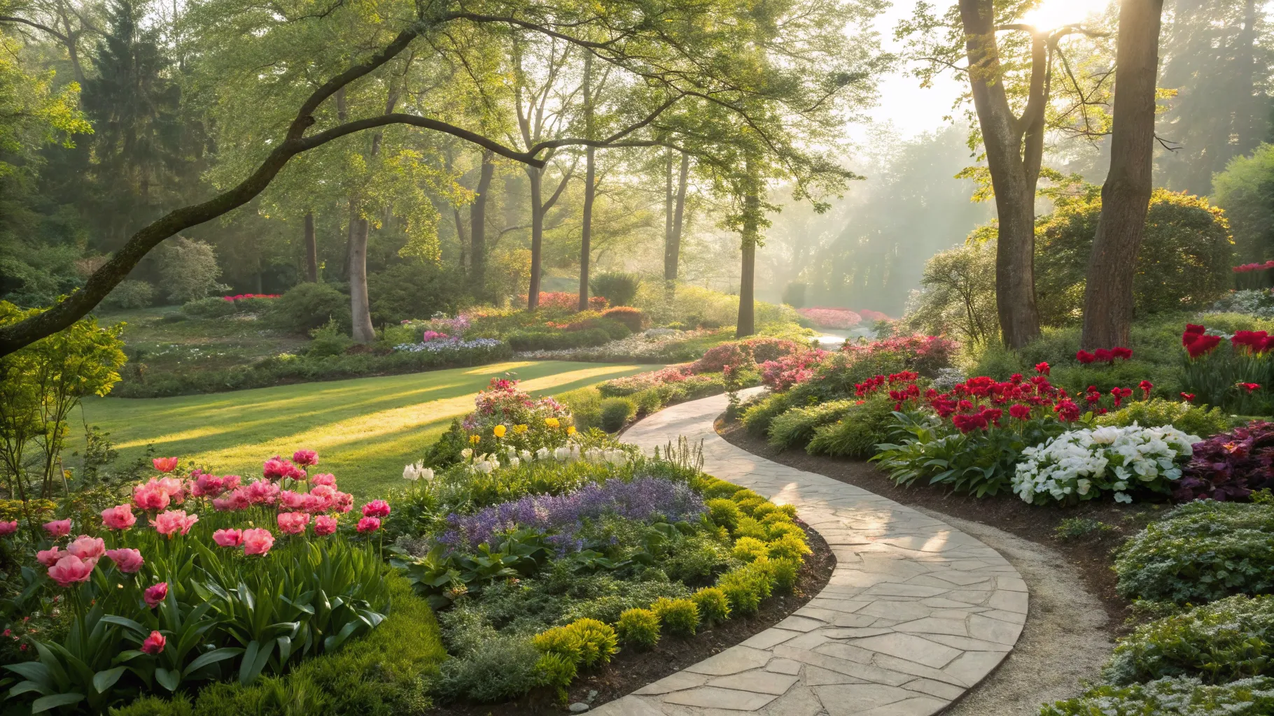 Guide for day trips for seniors: A vibrant botanical garden with accessible paths.