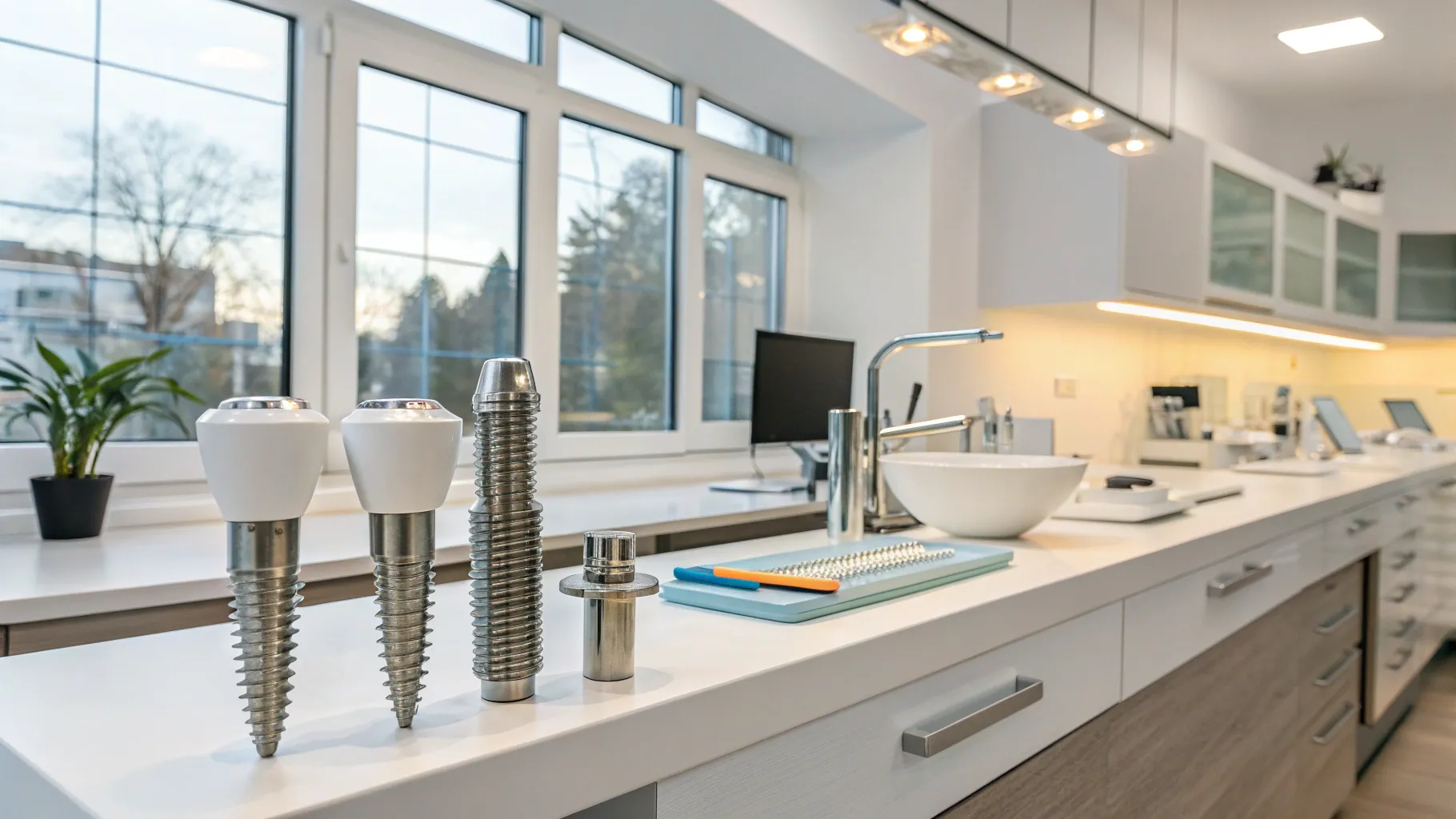 Discover Dental Implants Abroad – Smile Confidently: A modern dental clinic interior.