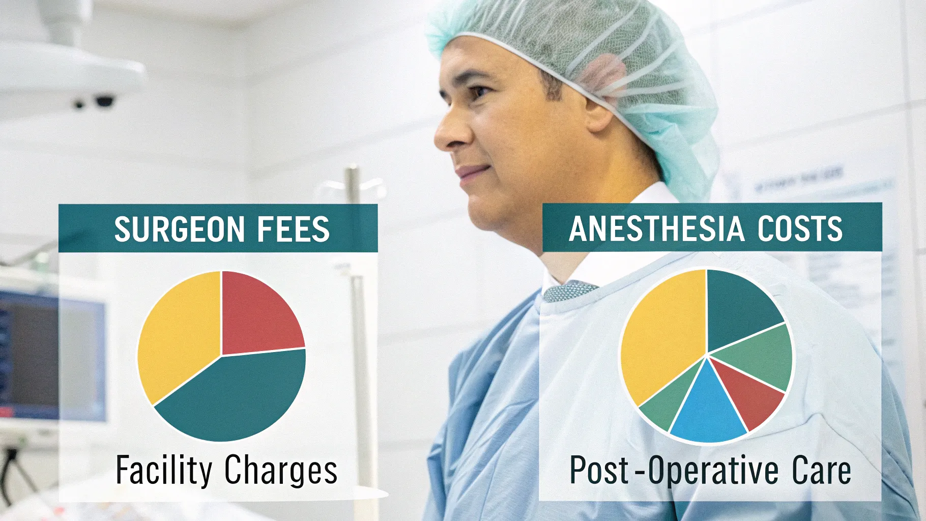 Detailed infographic showing a breakdown of tummy tuck surgery costs, including surgeon fees, anesthesia, and facility charges.