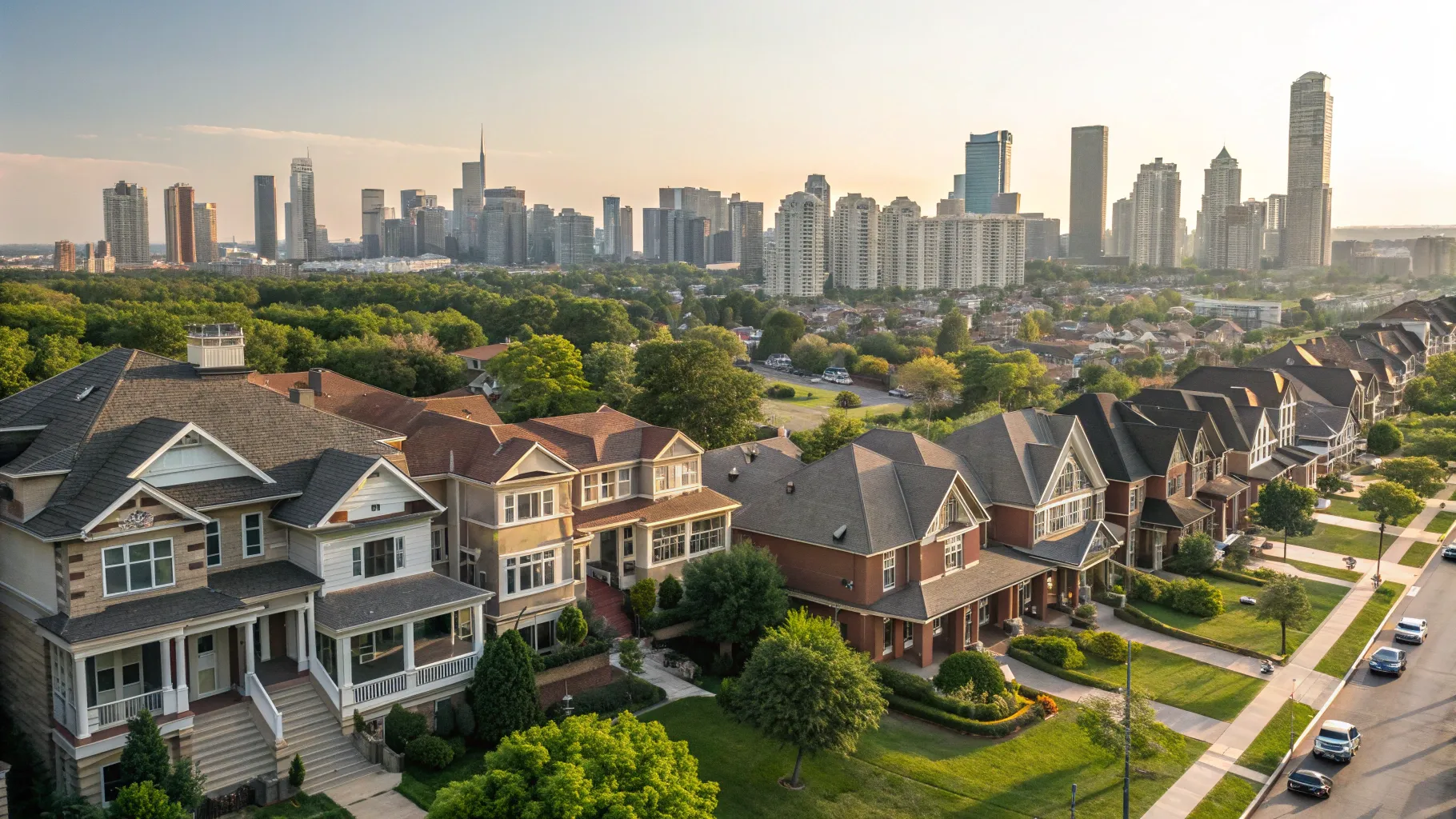 Housing Prices 2015 vs 2025 – What Changed in 10 Years? A split cityscape contrasting eras.