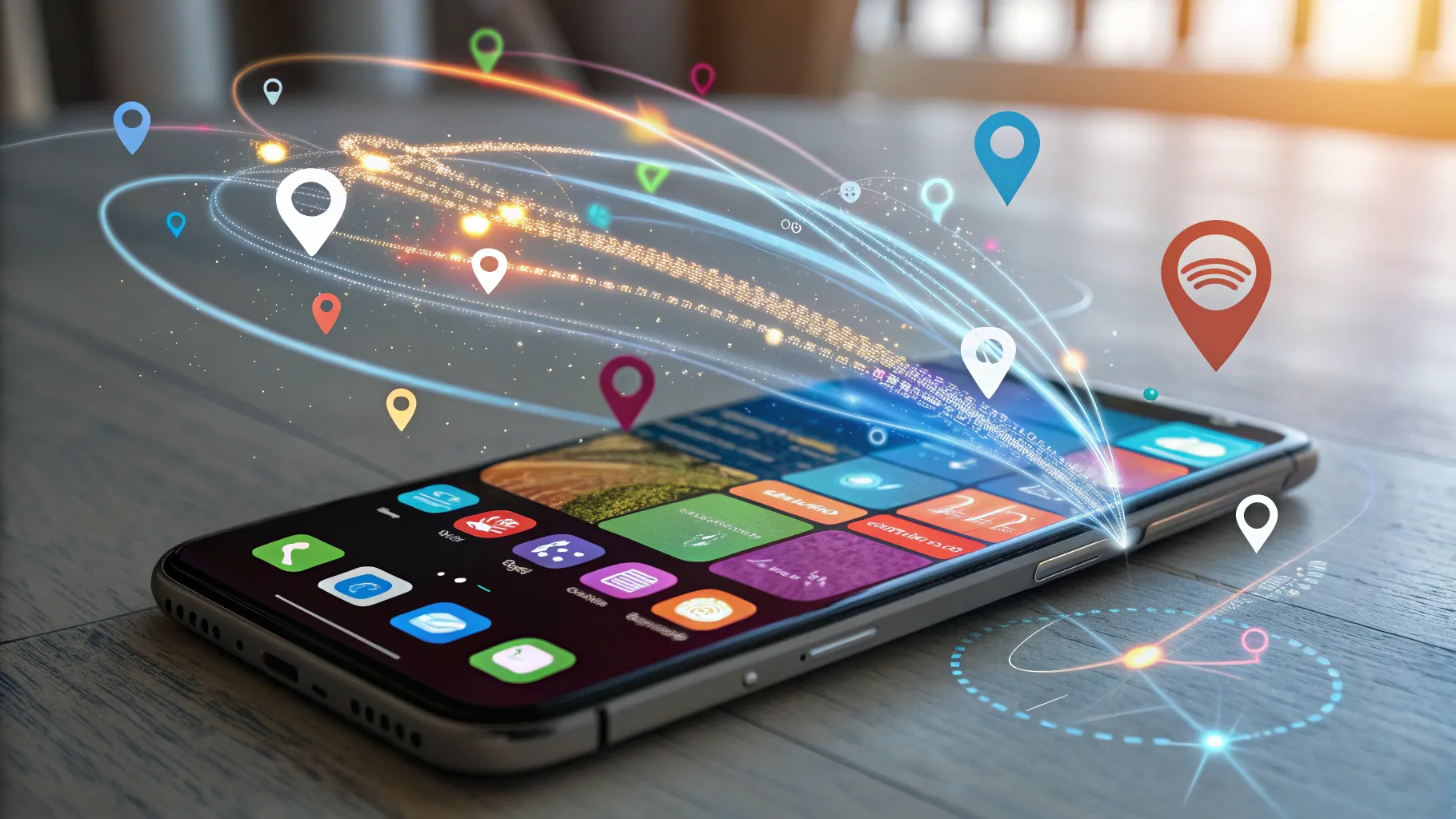 Does your phone know more about you than you think? Intricate data symbols surround a smartphone.