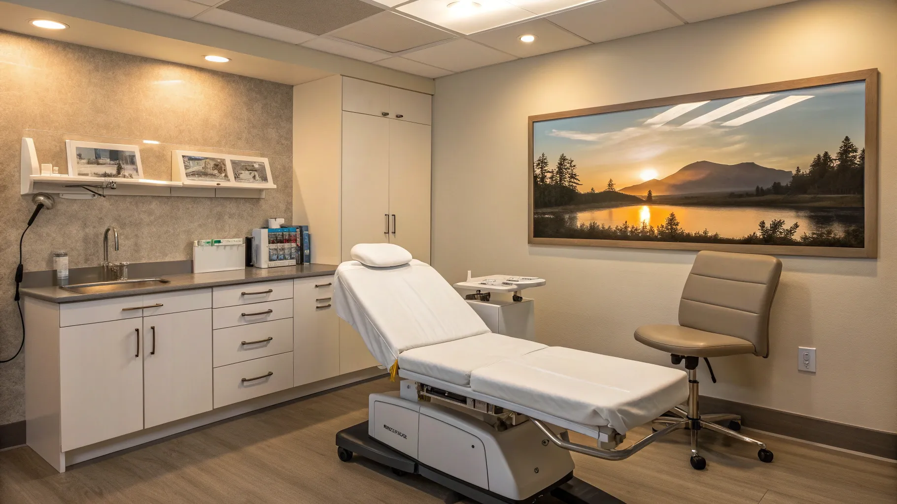 Lower Eyelid Surgery for Seniors in a serene clinic environment with soft lighting.
