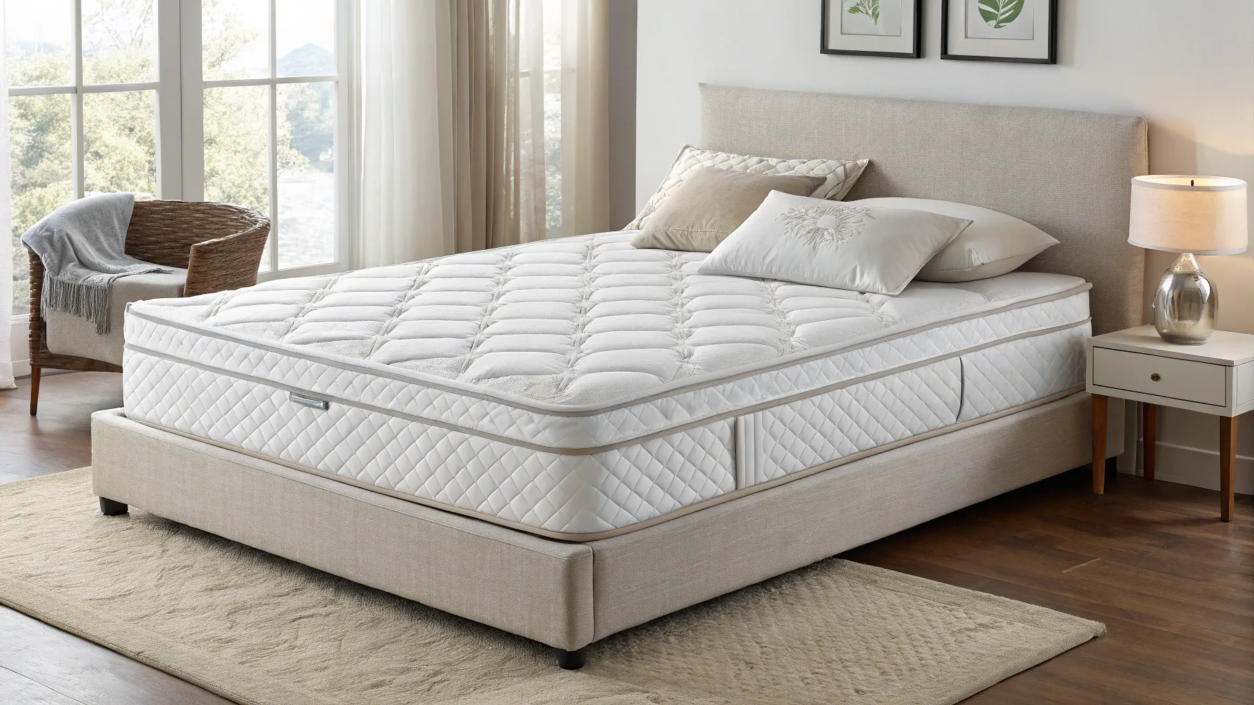 Person resting peacefully on a hybrid mattress, showcasing optimal spinal alignment support for lower back pain sufferers.