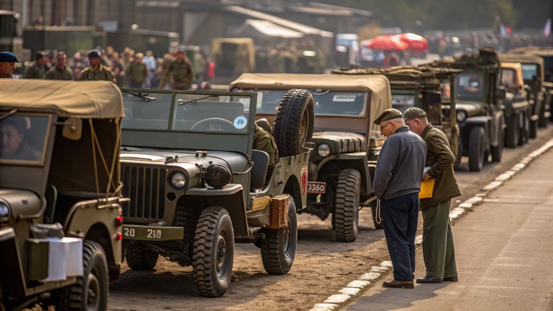 Military Vehicle Auctions featuring various unique military vehicles and enthusiastic bidders.