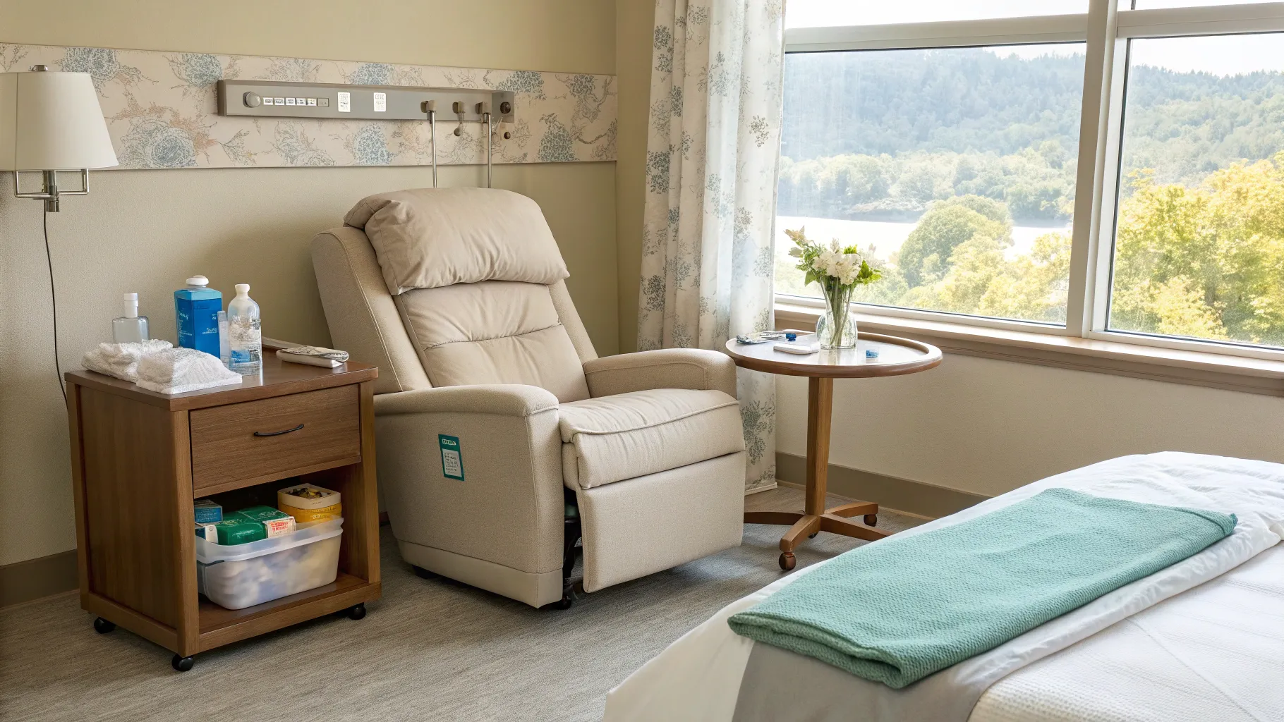 What to Expect During Areola Reduction Recovery: A serene healing environment setup.