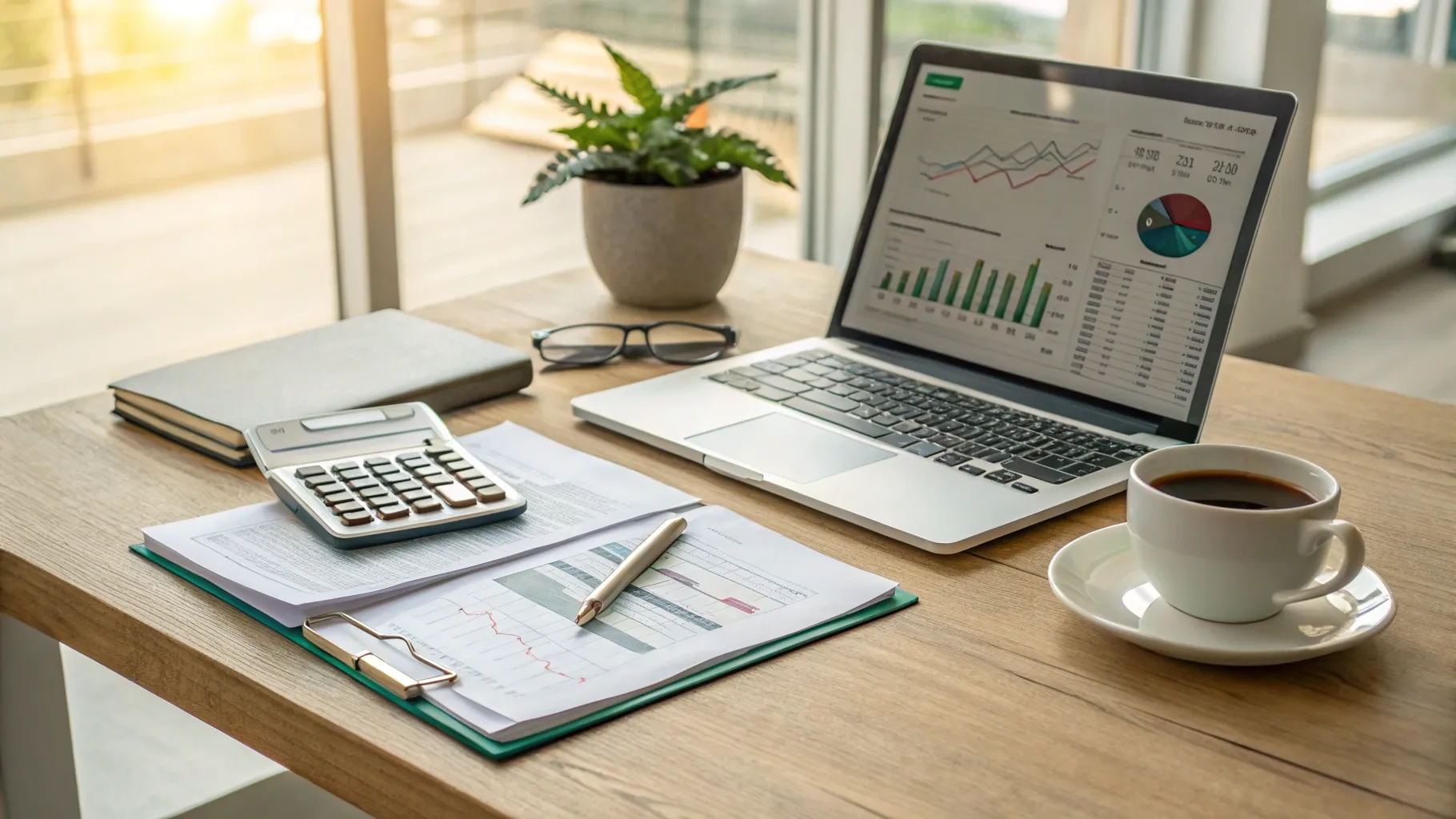 Accounting Services for Small Business with a professional office setup for bookkeeping.