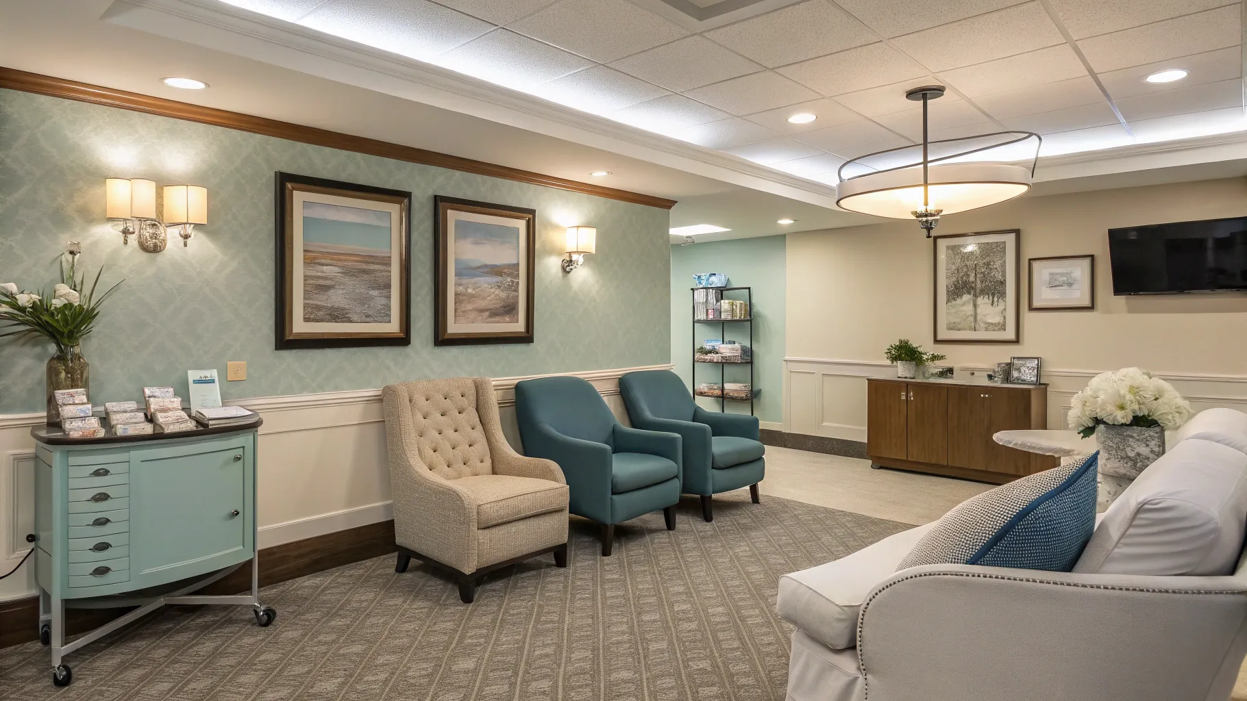 areola reshaping surgery for seniors in a comfortable clinic setting with tools and decor.