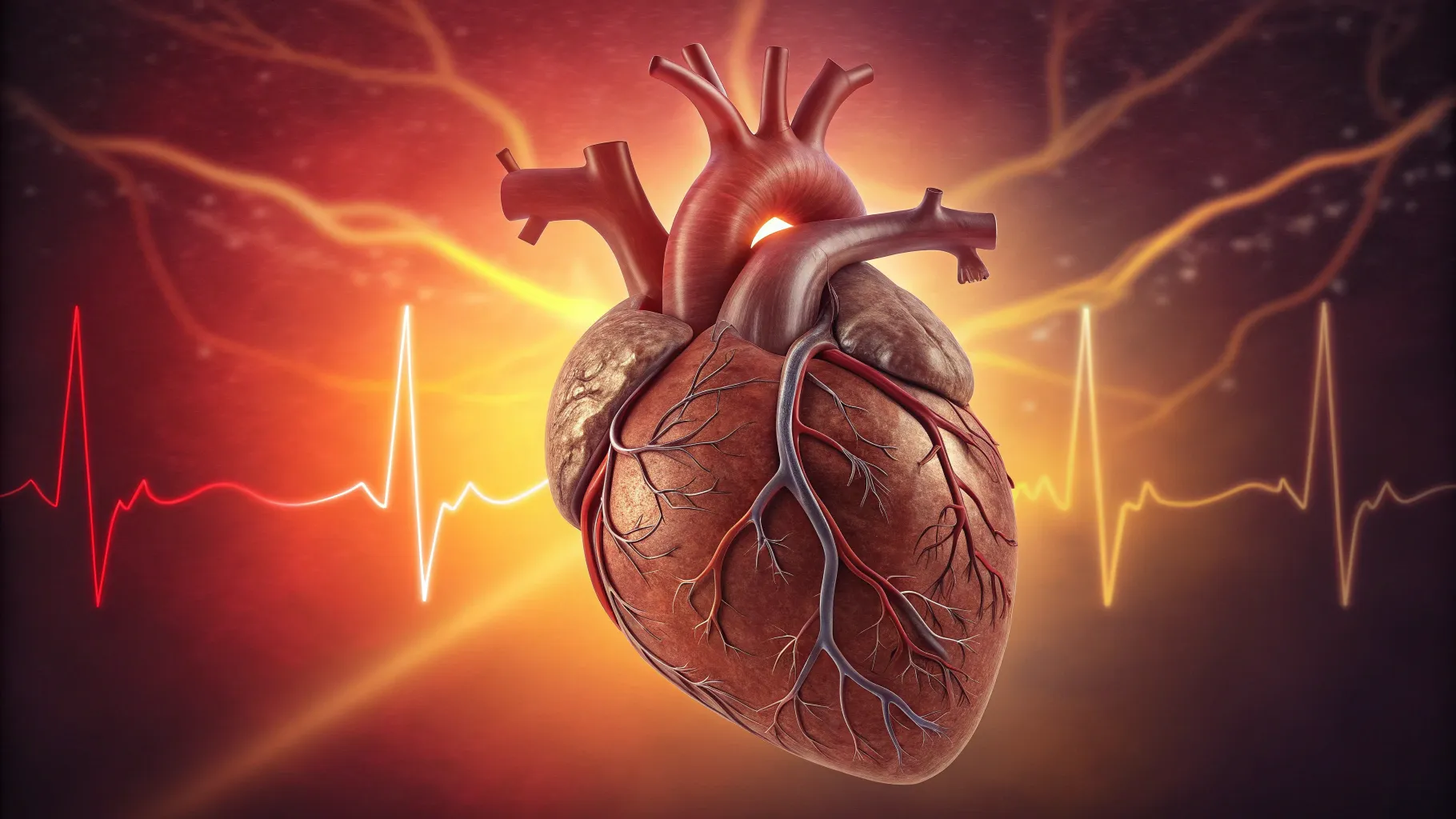 Read more about Body Warnings Before a Heart Attack; a detailed heart illustration.