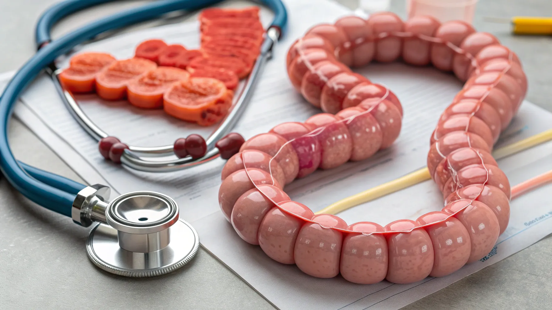 What is colitis and how does it develop: comparison of healthy and inflamed colon textures.