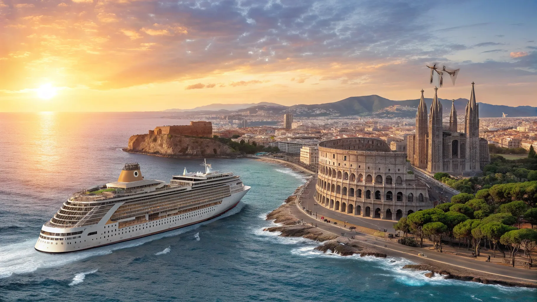 Crucero de lujo desde Barcelona a Italia en 2025