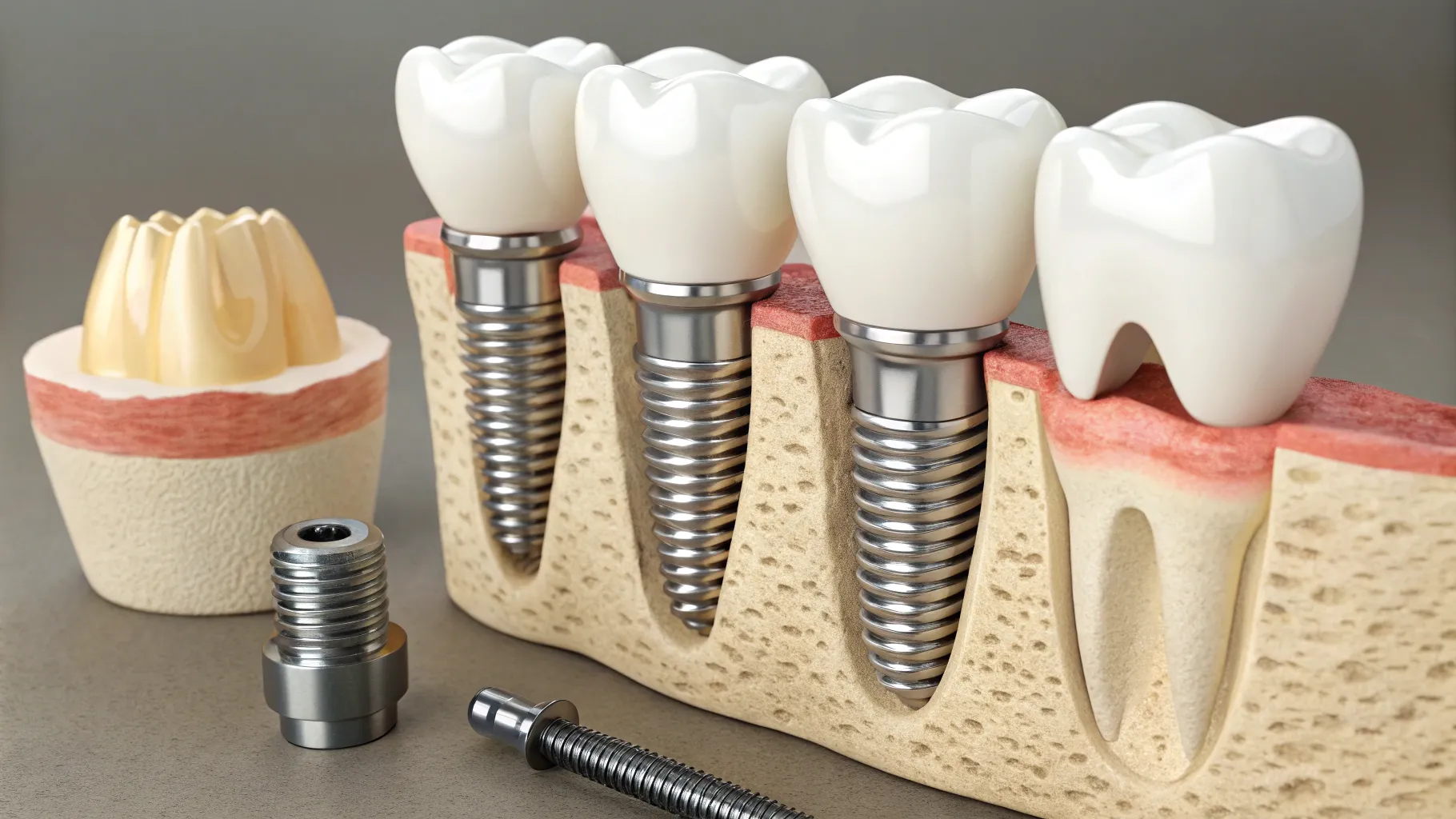 Tipos de implantes dentales endoseales subperiósticos y más