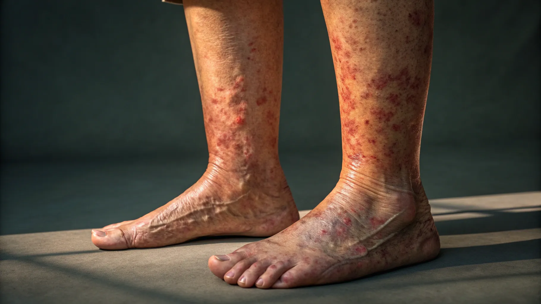 Angioedema y hinchazón de piernas: causas y tratamientos - swollen legs with edema.