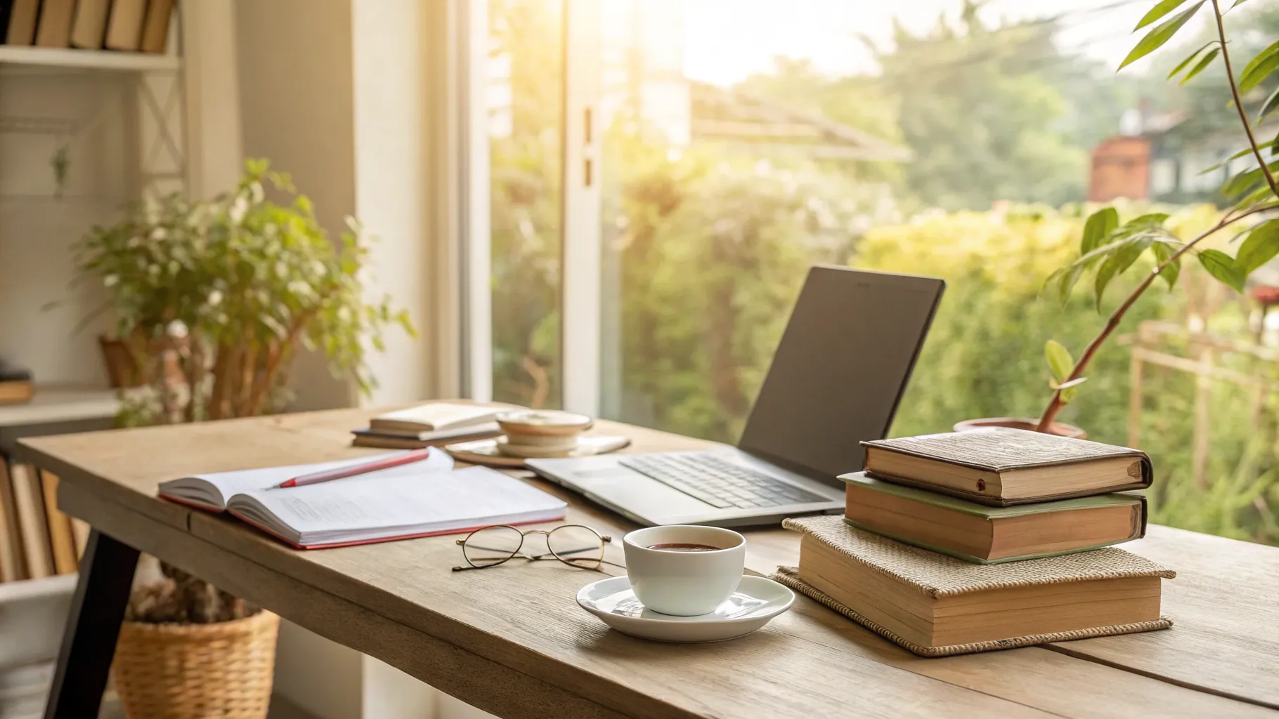 empleos flexibles para mayores de 60 in a cozy home office setting with warm lighting.