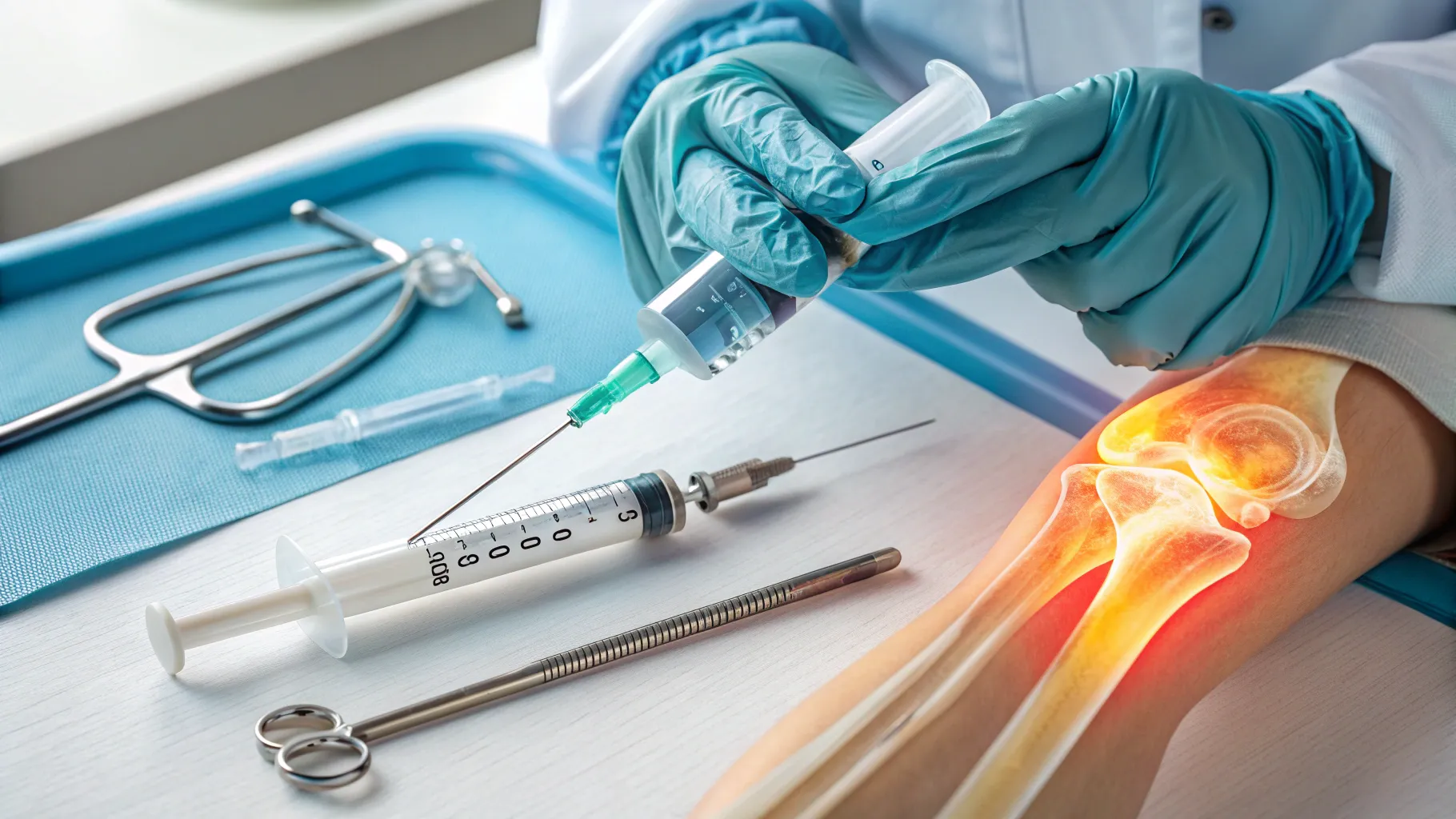 Alivio del Dolor de Rodilla con Inyecciones de Gel