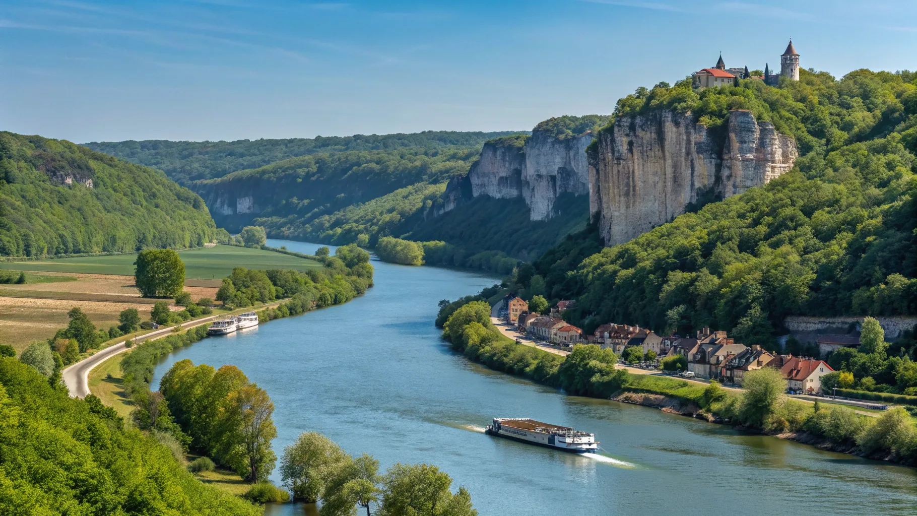 Paris vers Côte Normande 2025/2026, serene views of the Seine and charming Normandy towns.