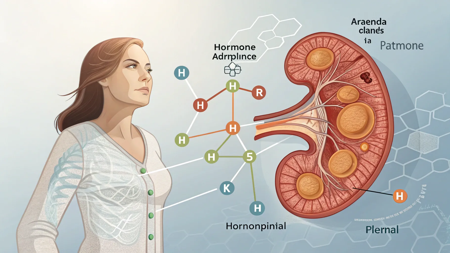 Hyperplasie congénitale des surrénales chez la femme affecting hormonal balance.