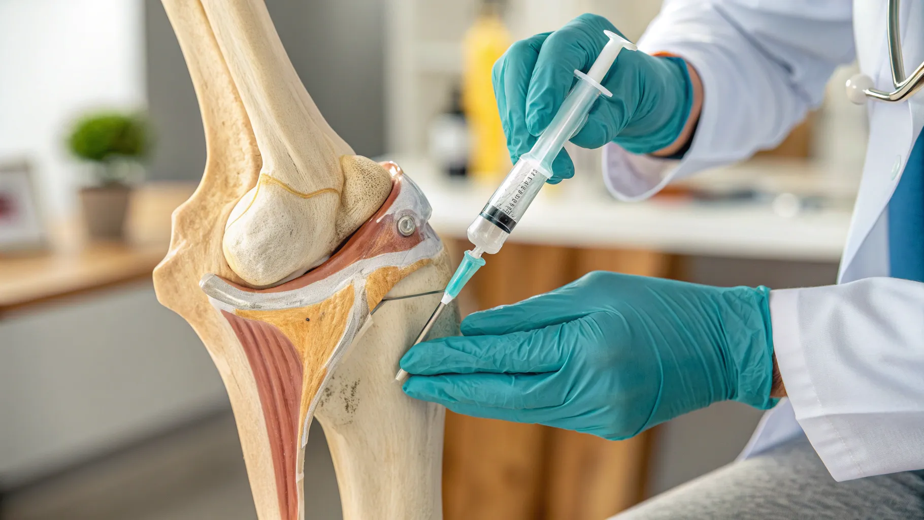 Injections de gel pour soulager la douleur au genou