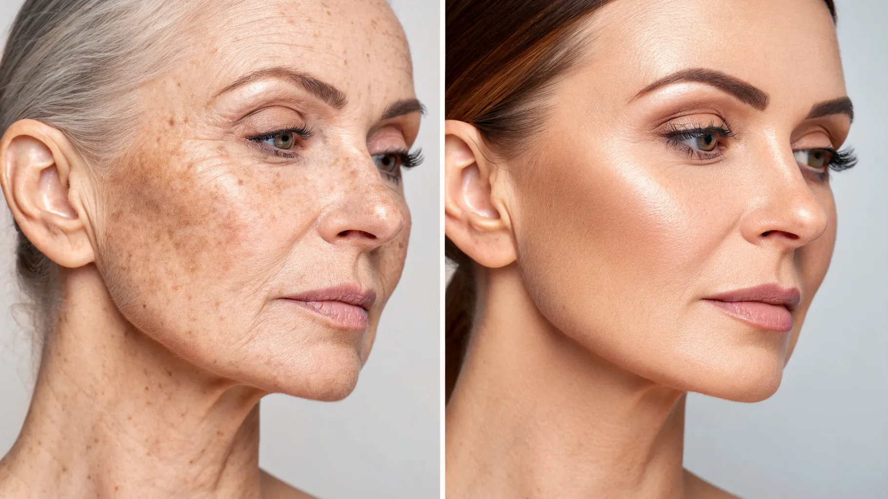 Résultats avant et après avec le laser CO2 – skin texture improvement with glow.