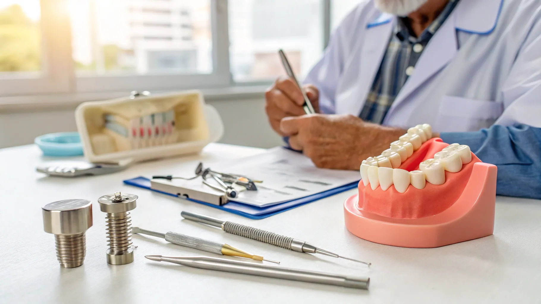 Vorteil vo Prothesen uf Implantate für älteri Menschen