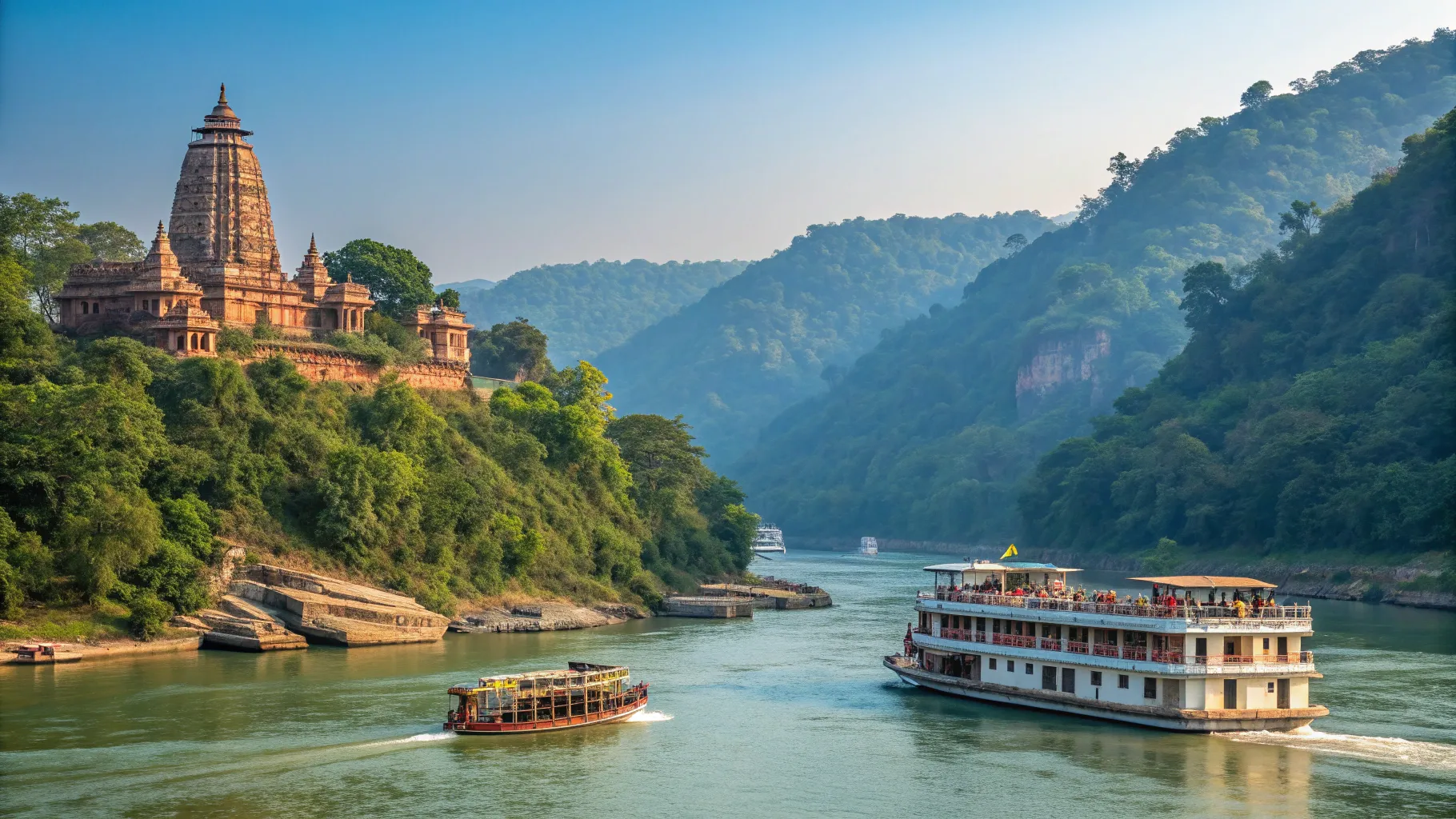 Crociere in India 2026/2027: Viaggi fluviali, costieri e culturali amidst nature and temples.