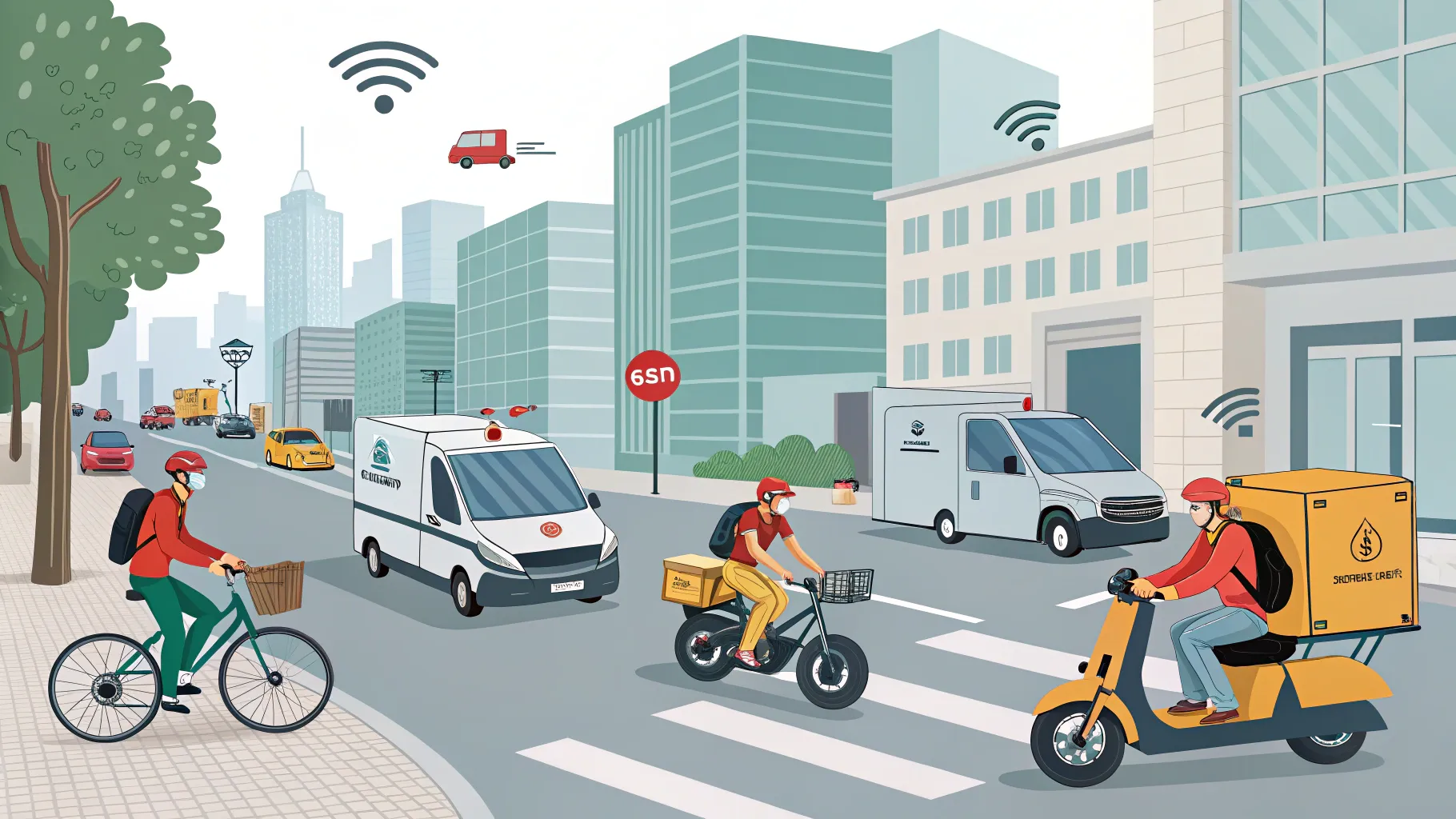 Esplora le tipologie di lavori di consegna nel 2025, con vari mezzi di trasporto in azione.