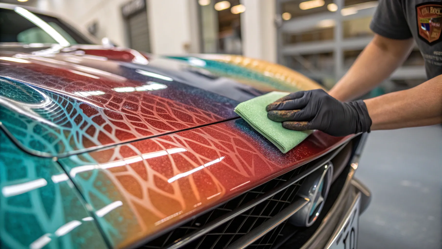 ripristinare vernice auto sbiadita dal sole, restoring oxidized paint on a car's surface.
