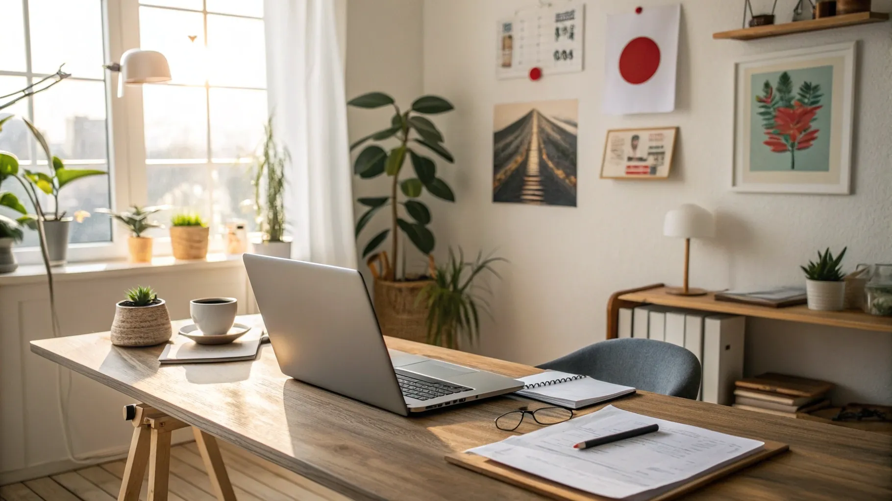 日本人にとって最高給のリモートワークは何?調べてみよう A cozy home workspace filled with light.