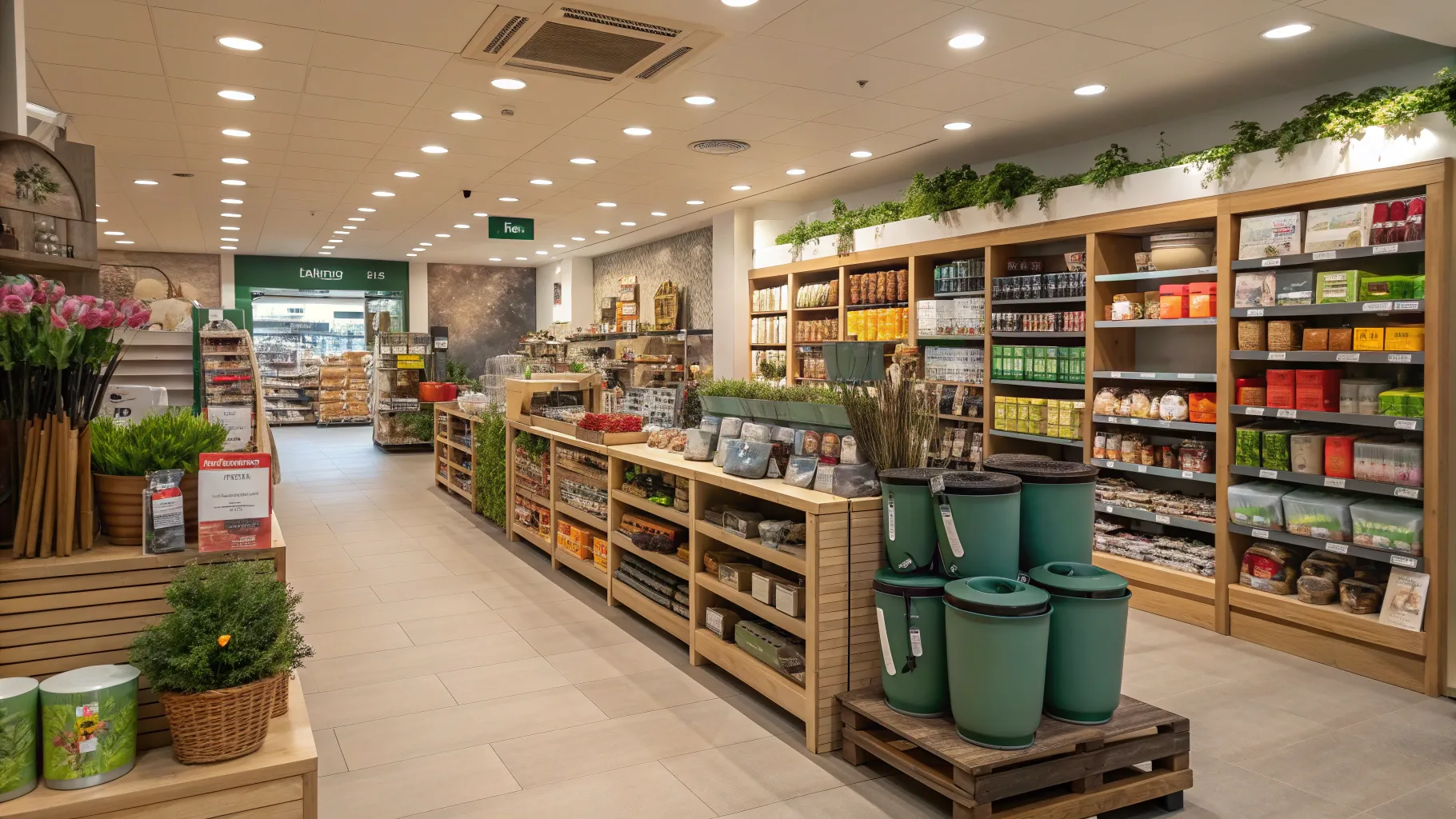 シニア向けのパートタイム小売業の仕事 Welcoming retail environment with diverse products.
