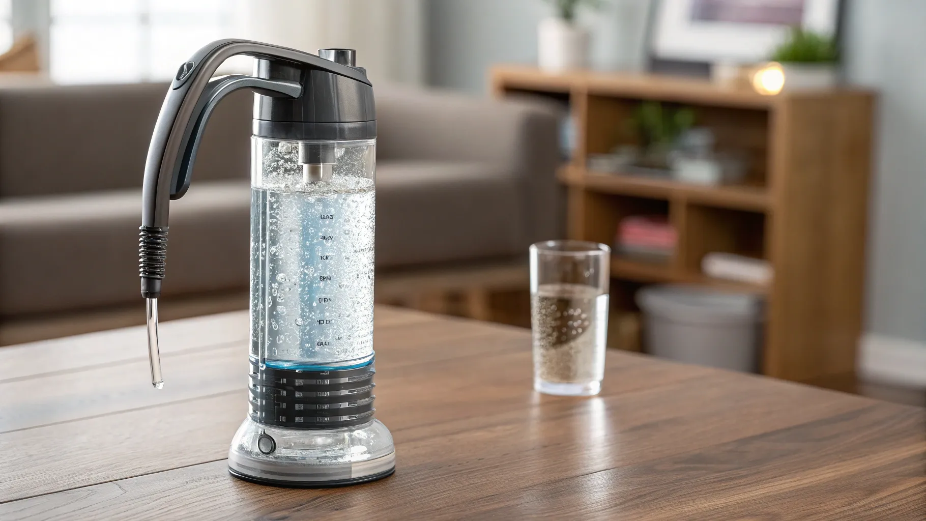 ハイドロマックス・フォー・メン sleek hydro pump on a clean bathroom countertop.