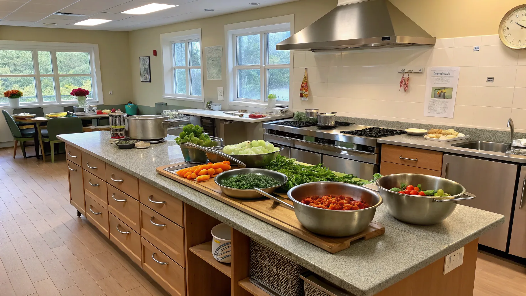 Cooking Jobs for Seniors in Aging Home with a warm kitchen and fresh meals prepared.