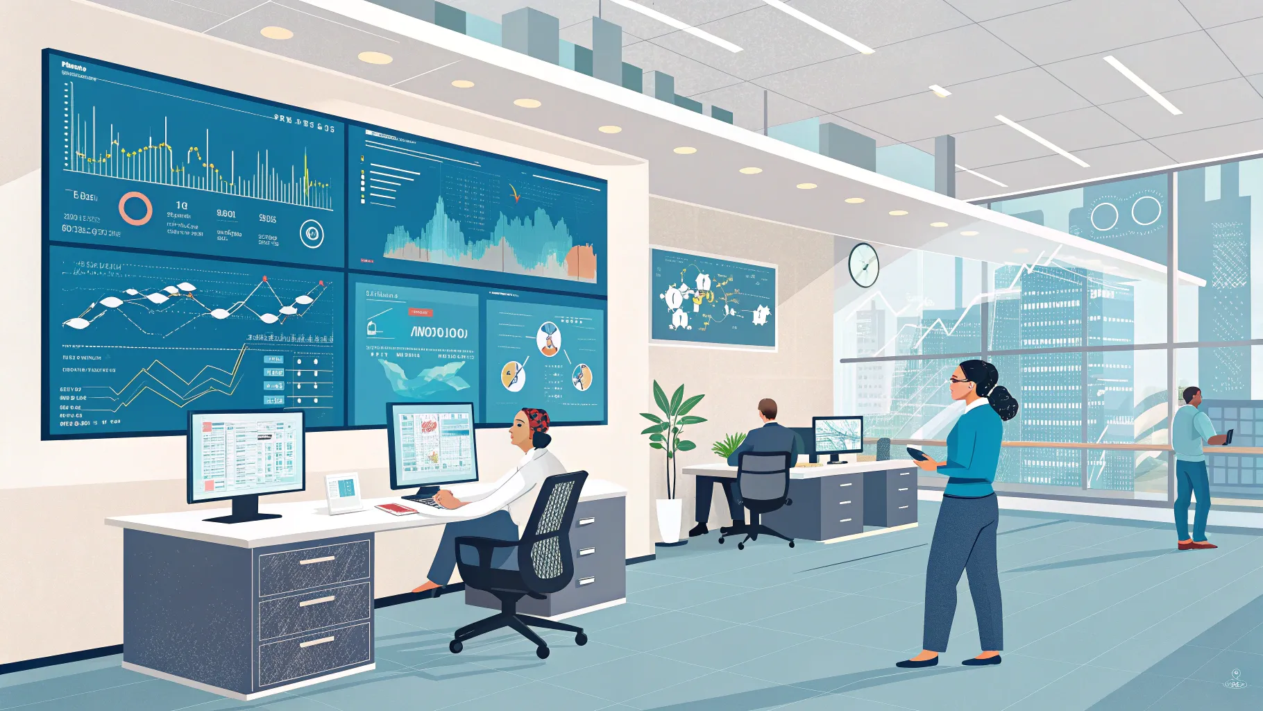 日本で最も高収入の仕事, an engaging office with professionals in IT and healthcare settings.