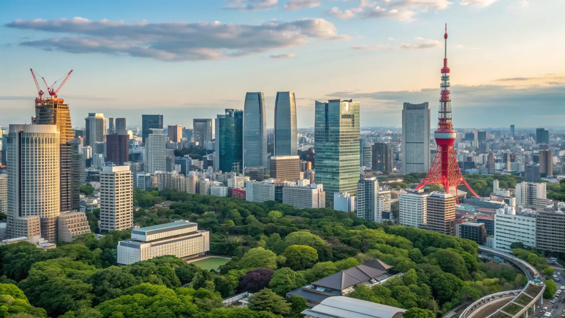 日本の都市別不動産価格, vibrant cityscapes of Tokyo, Osaka, and Nagoya in 2025.