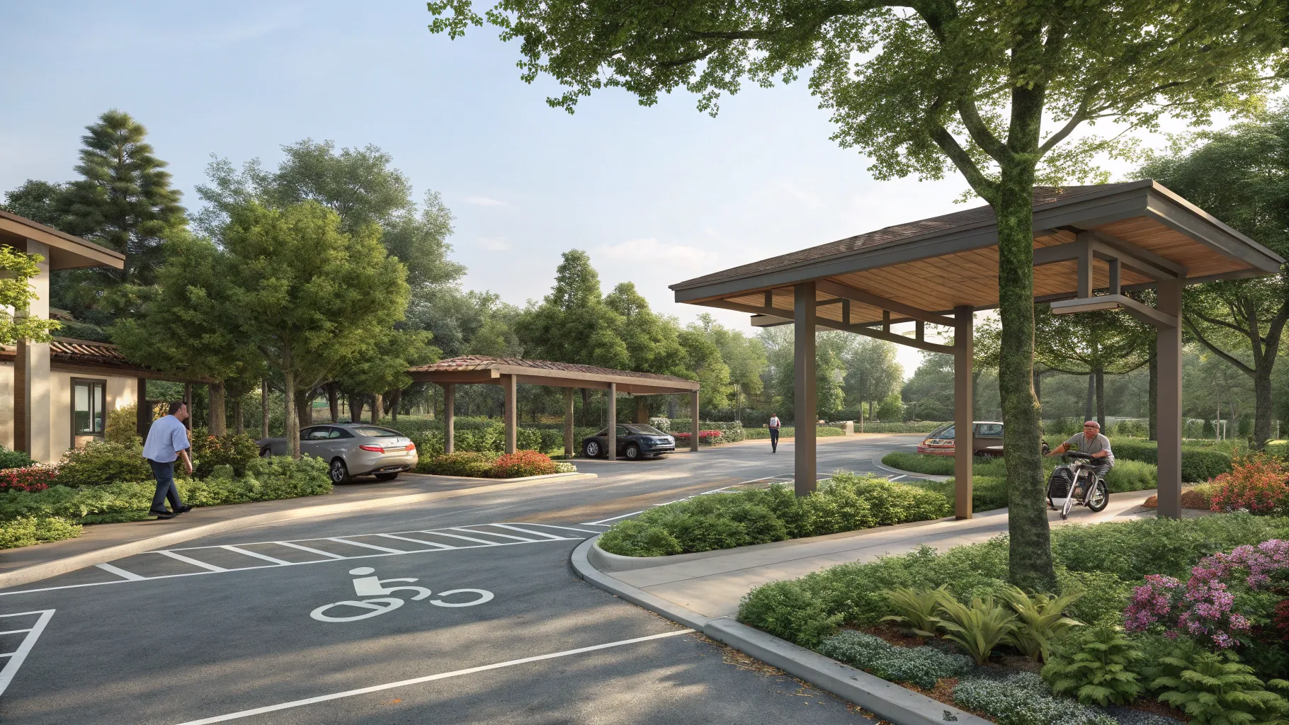 Parking Lot Attendant Jobs for Seniors: A welcoming and accessible parking lot for elders.