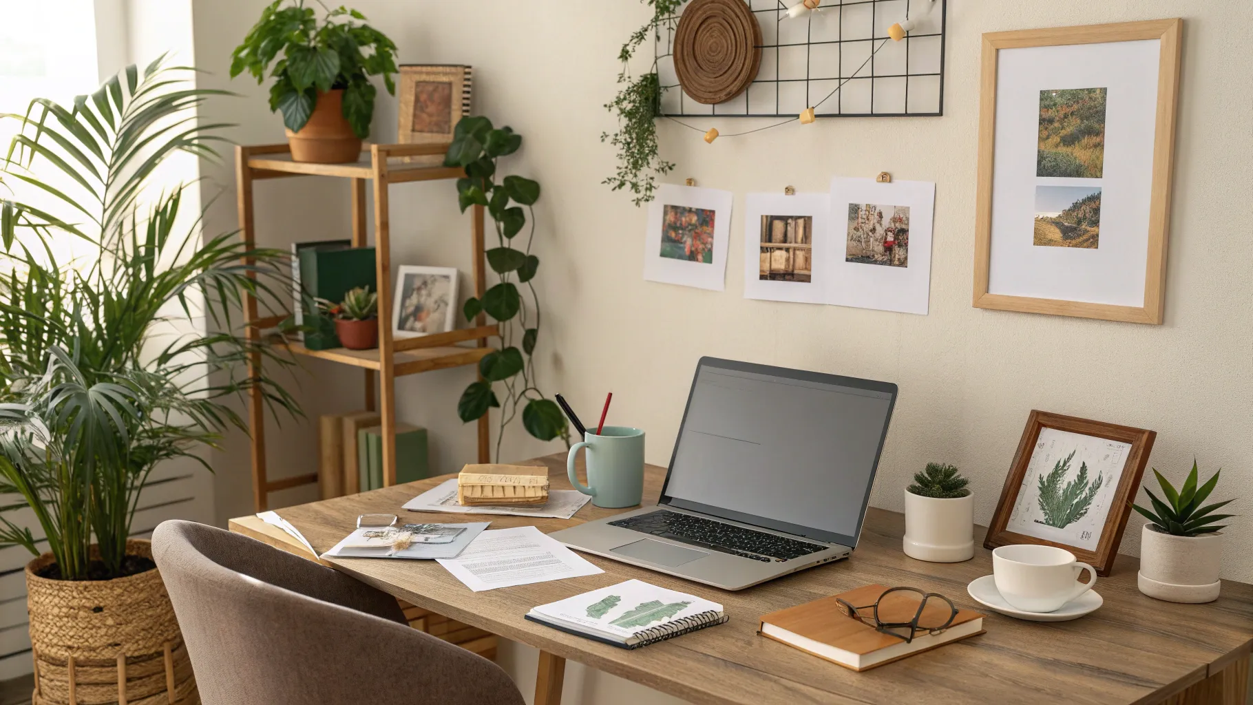 Jobs for Women Returning to Work: A cozy home office setup with work and family elements.