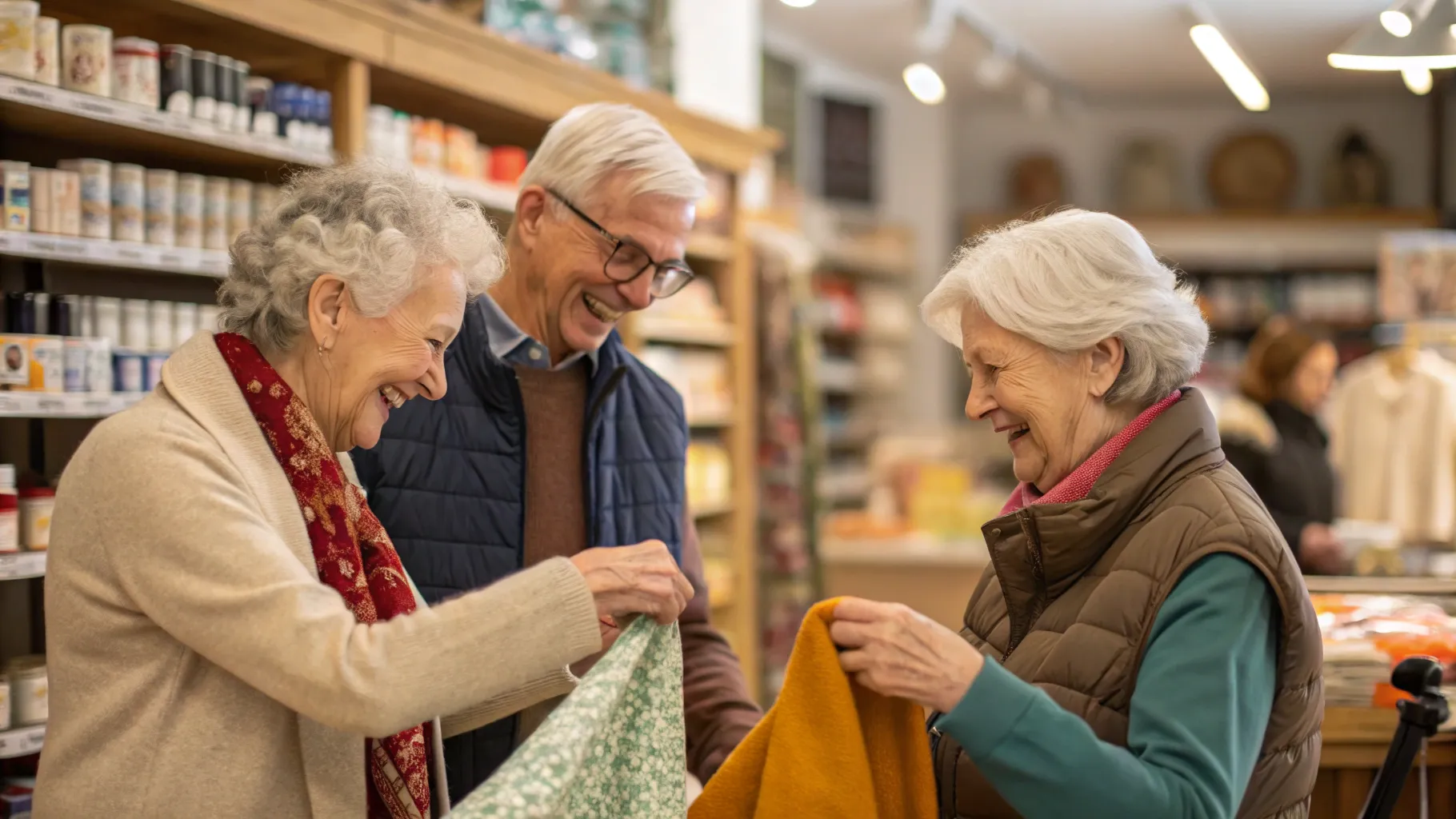 Popular Part-Time Jobs for Seniors in South Korea at a vibrant retail store setting.