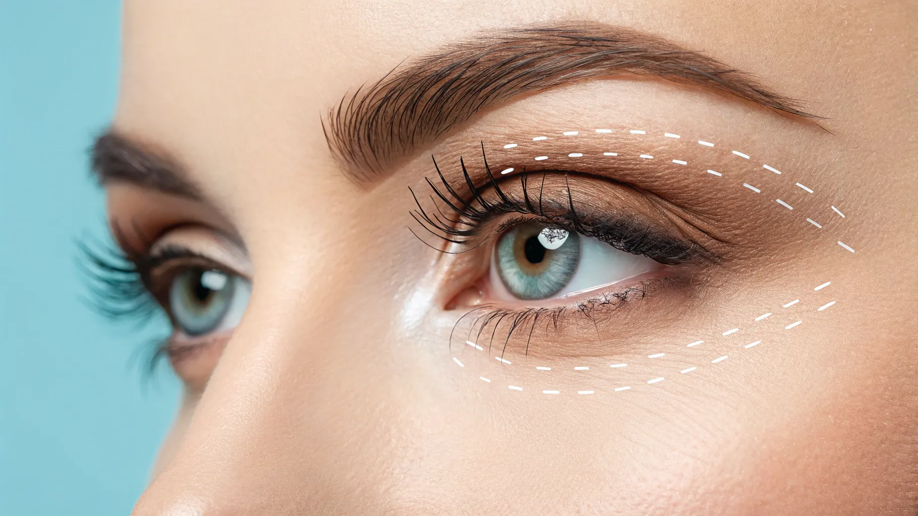 안검성형술 – 블레파로플라스티 eyelid texture and healing after cosmetic surgery.