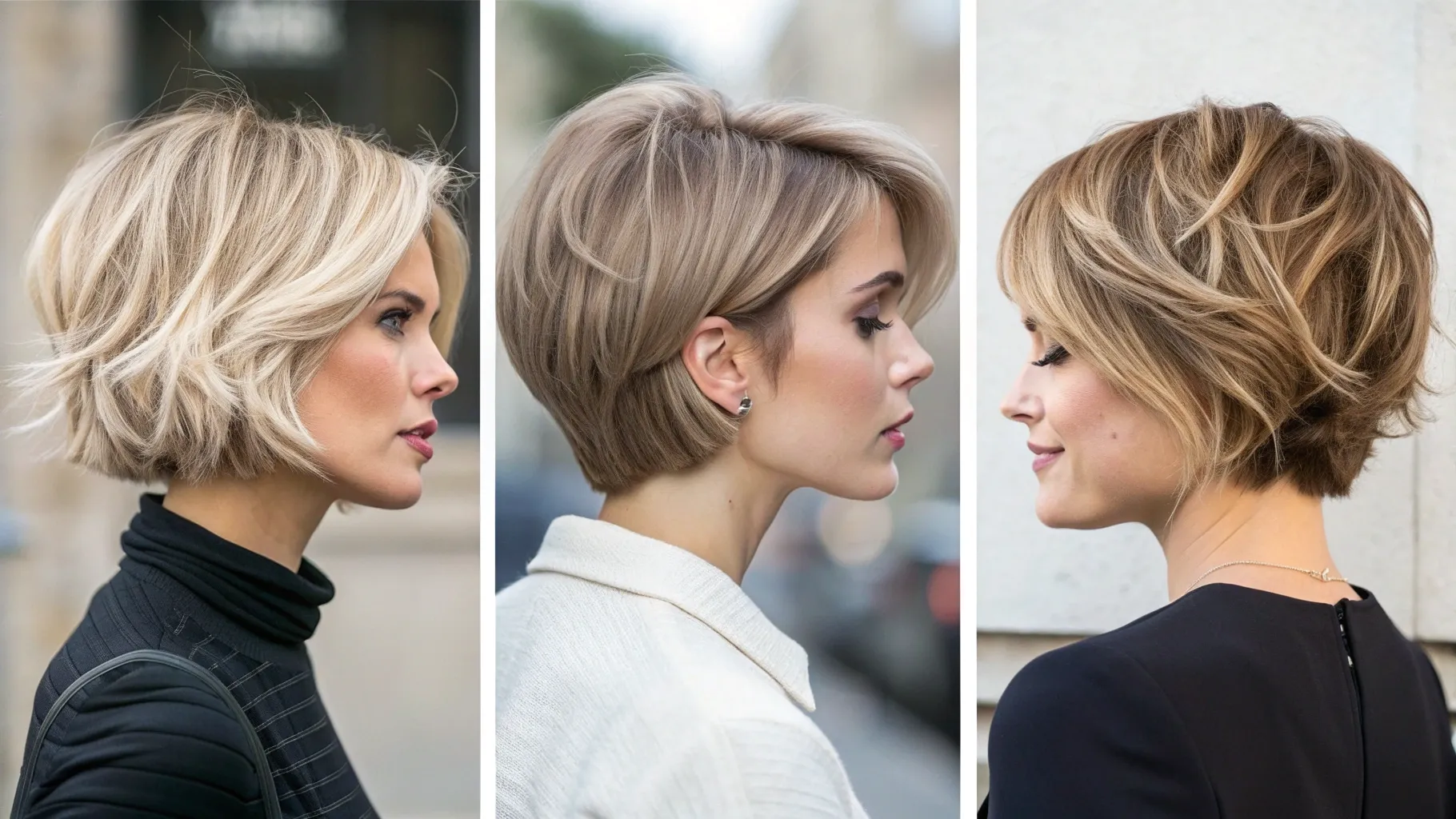Vrouw met een <strong>bob kapsel voor fijn haar</strong>, vol en stijlvol