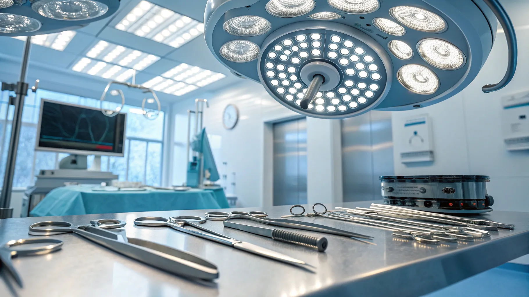 Transformando seu visual com rinoplastia: a detailed surgical setting ready for an operation.