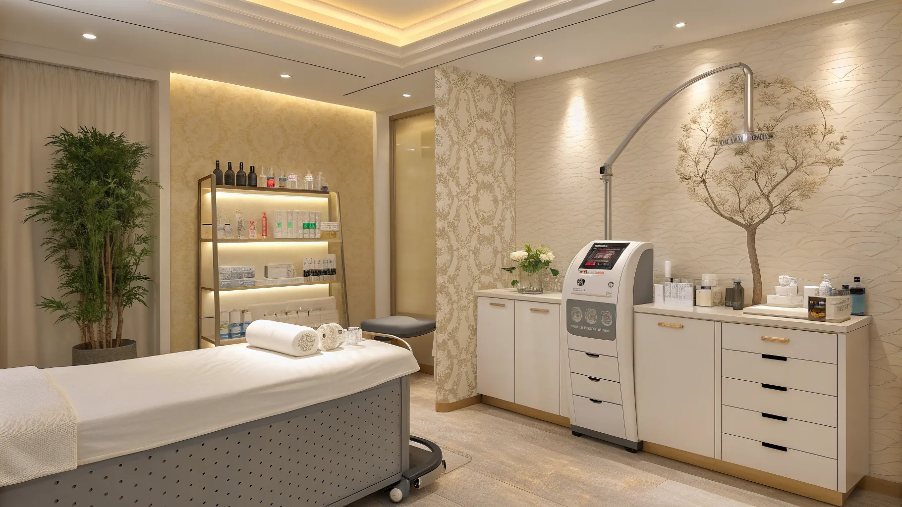 Benefícios do tratamento com laser CO2 para o rosto: tranquil spa with advanced skincare.