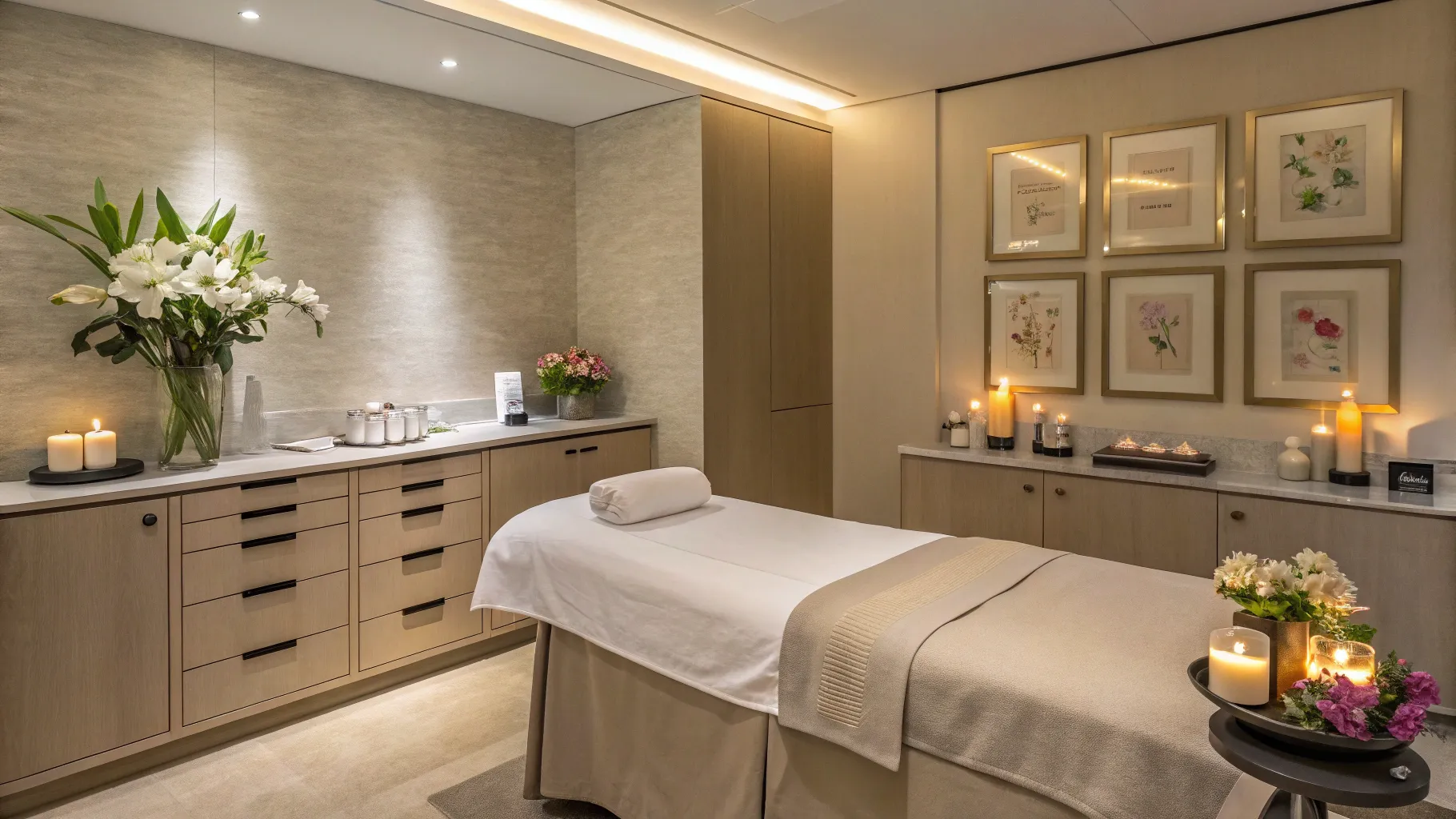 Lifting Facial com Fios para Idosos in a tranquil spa room, emphasizing rejuvenation.
