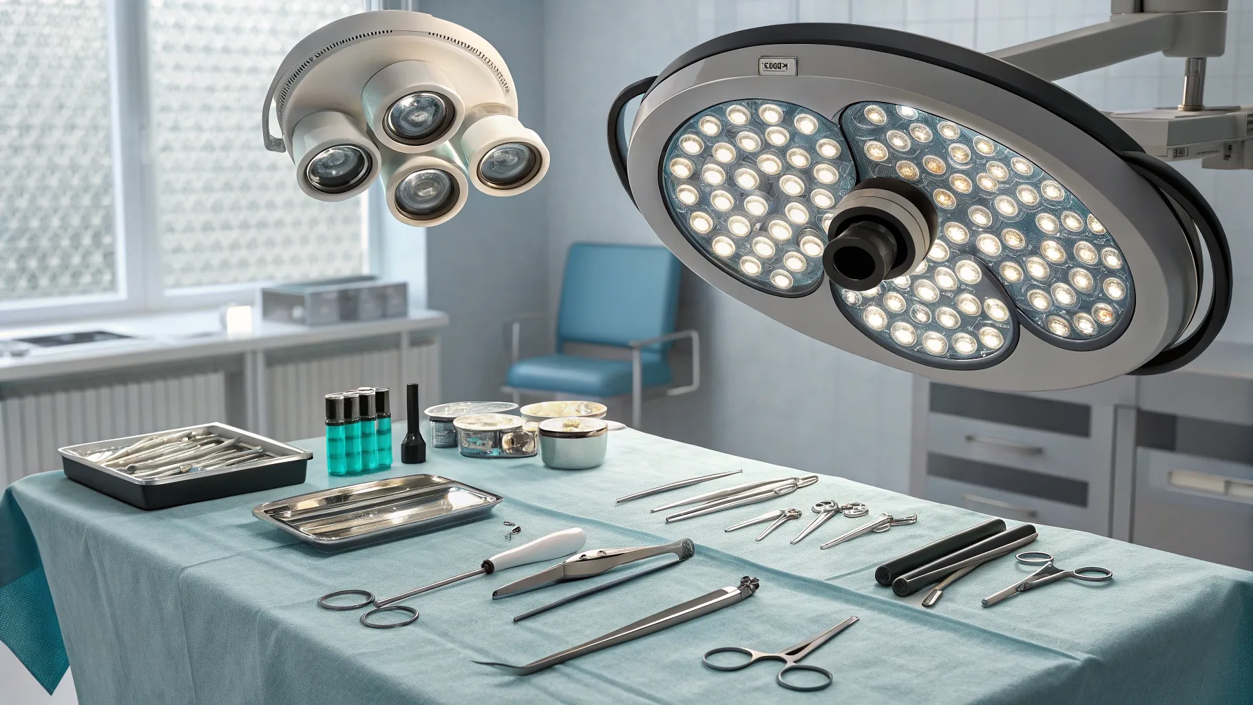 Cirurgia de Pálpebras Explicada – Blefaroplastia Superior e Inferior Passo a Passo: A surgical setup.
