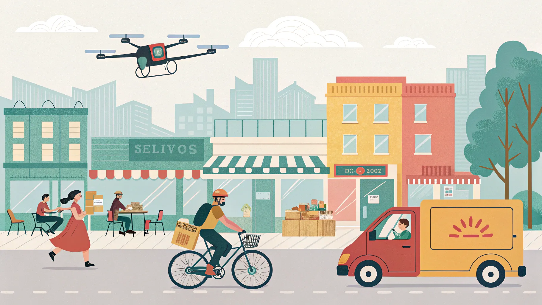 Explore os tipos de trabalho de entregas em 2025: diverse delivery methods in action.