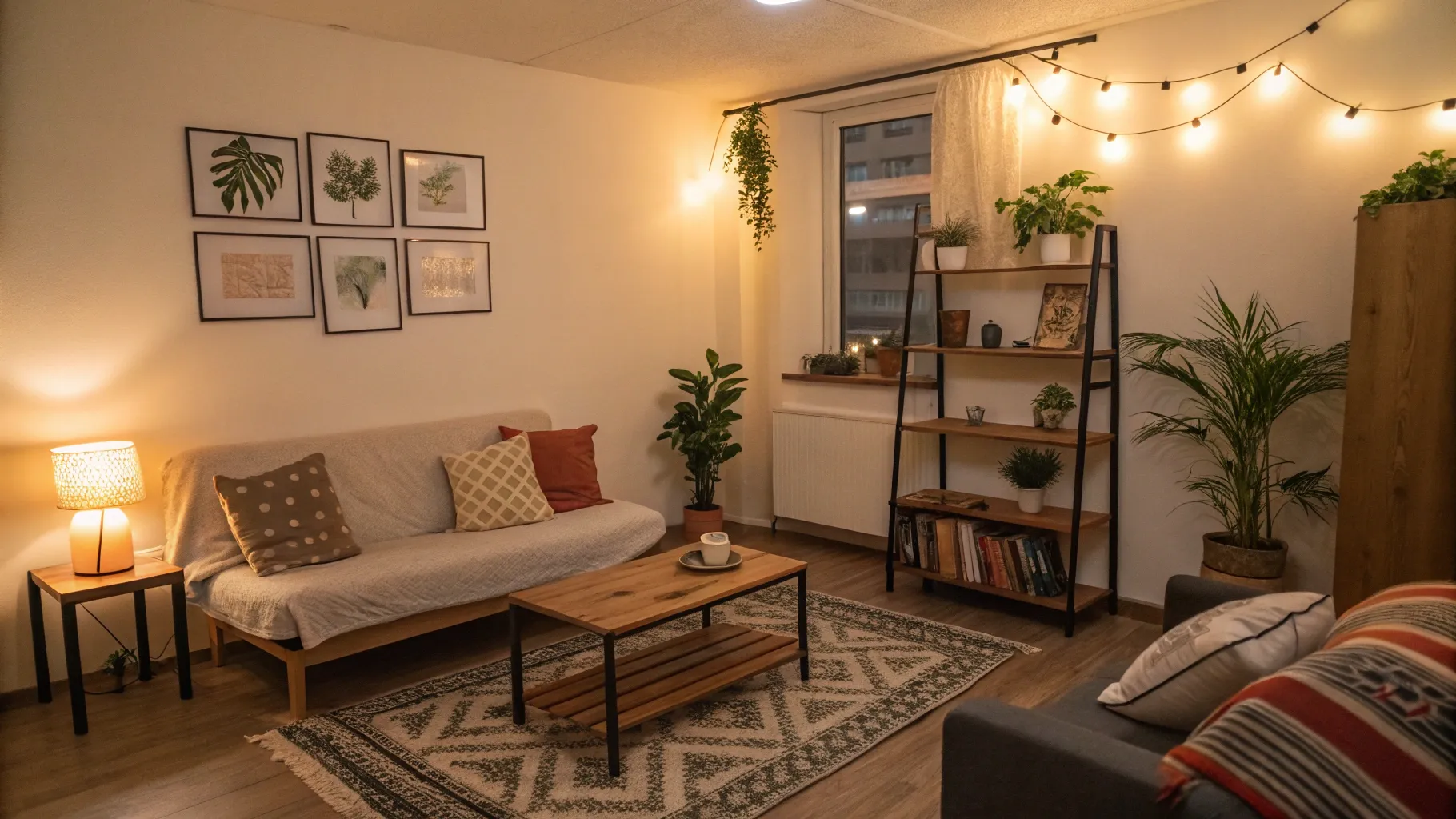 Düşük kiralı bir daire nasıl bulunur: Homely apartment interior with warm decor.
